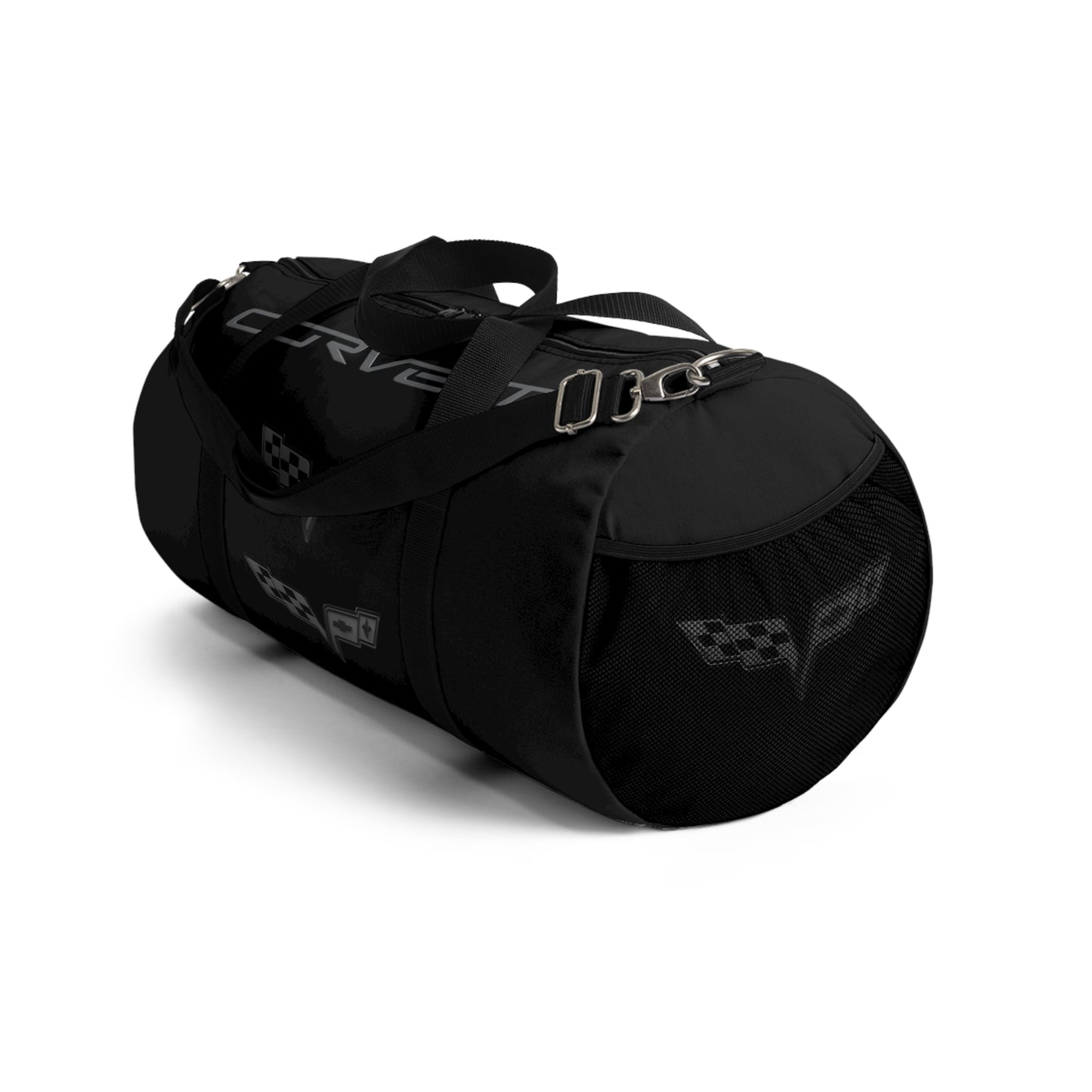 Blackout Corvette Duffel Bag, C6 Logo, Gym Bag, Travel Bag, Gifts for Car Guys, Gifts for Car Girls, Corvette Merch, Overnight Duffel