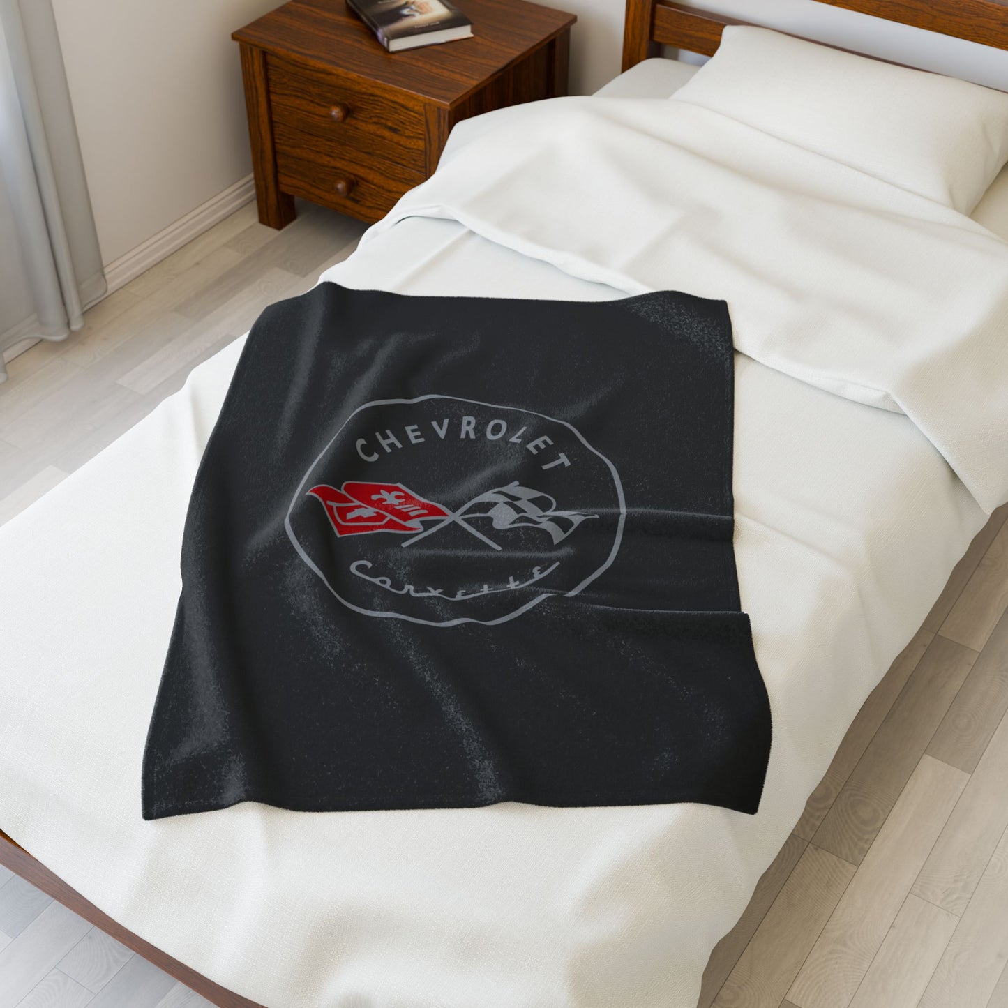 Corvette C1 Blanket, C1 Logo, Soft Blankets, Corvette Logo, Velveteen Blanket, Car Guy Gifts, Car Girl Gifts