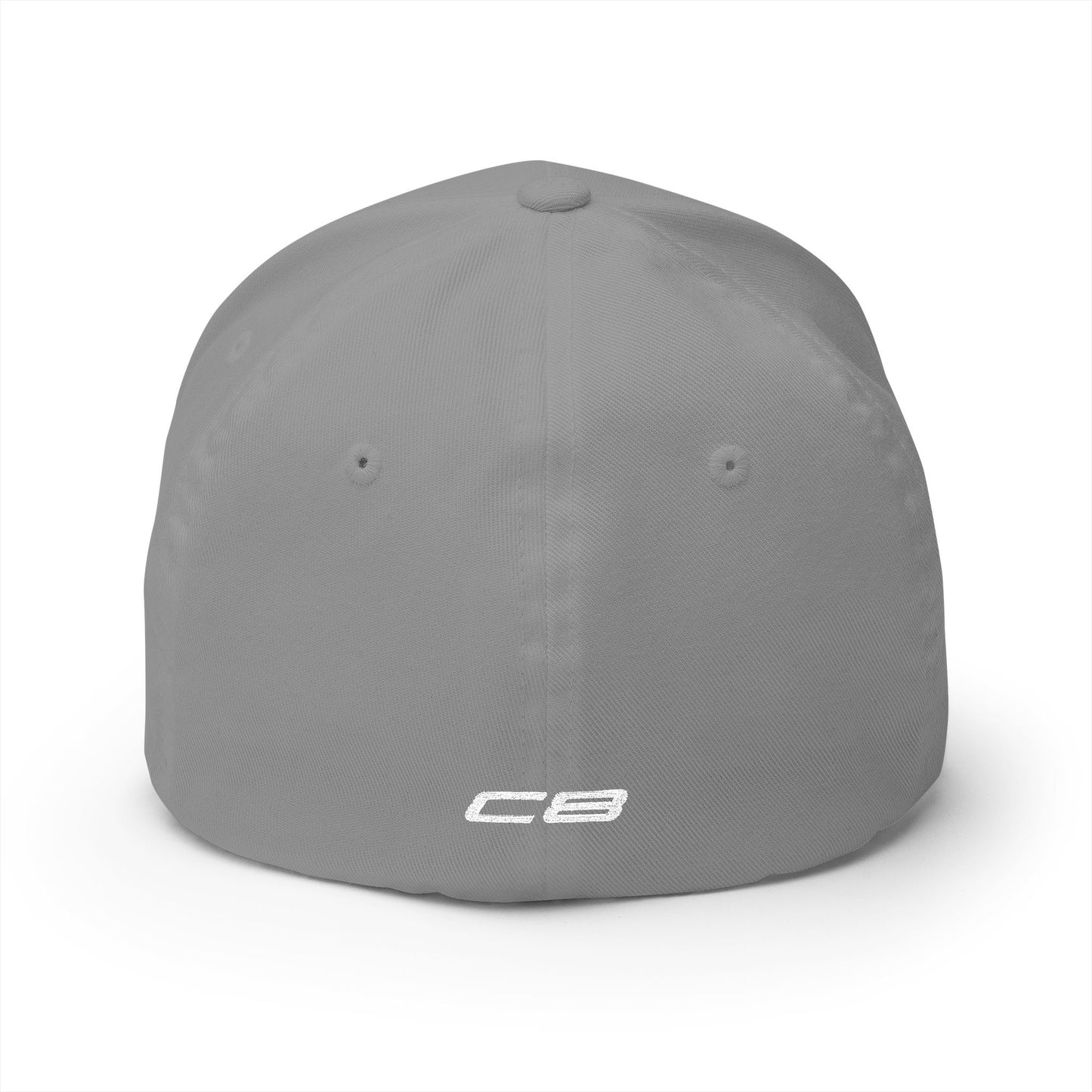 Corvette Red C8 Silhouette Baseball Cap, Flexfit Hat, Stretchy Band, Black Hat, Corvette Gear, Embroidery