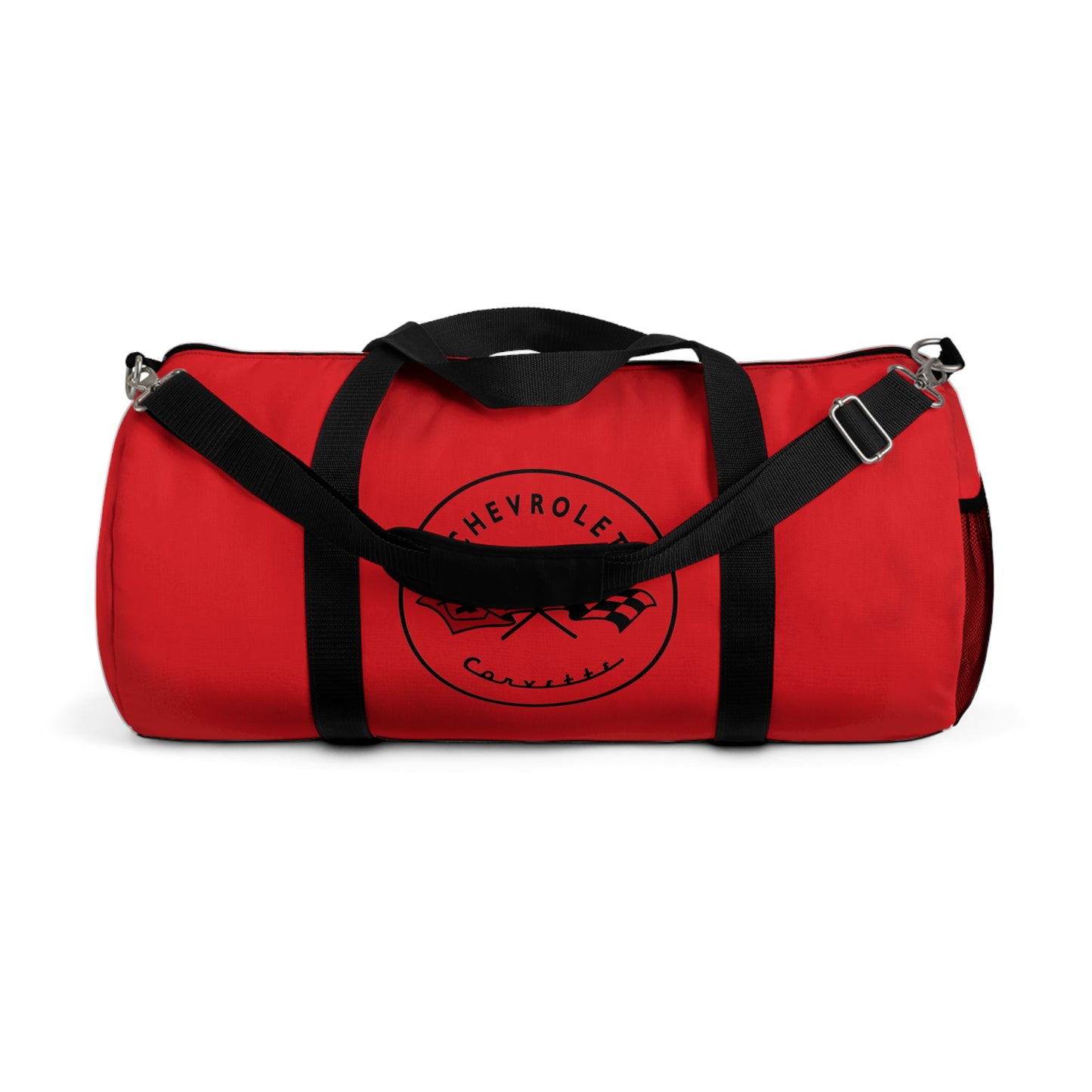 Corvette C1 Red Duffel Bag, C1 Logo, Gym Bag, Travel Bag, Gifts for Car Guys, Gifts for Car Girls, Corvette Merch, Overnight Duffel