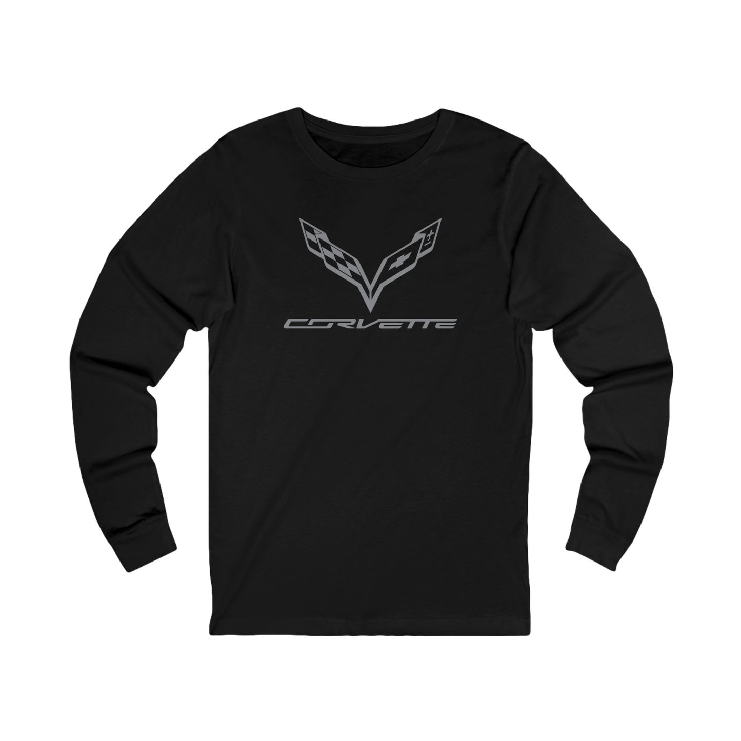 Unisex Corvette Grey C7 Long Sleeve Tee, Graphic T-Shirt, Gift for Him, Gift for Her, Bella+Canvas, Soft Shirt