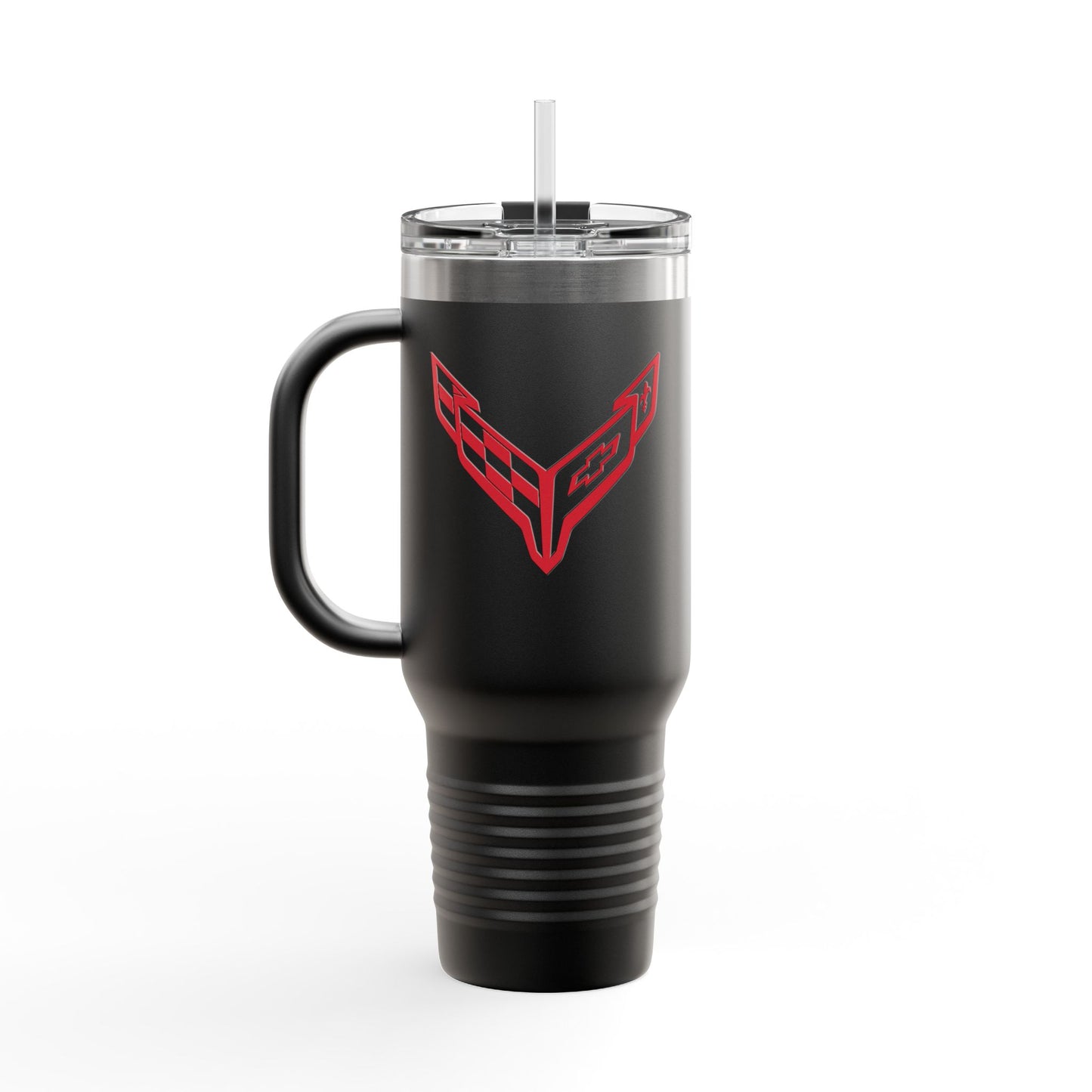 Corvette Travel Mug, C8 Corvette Gifts, Car Enthusiast Mug, 40oz Tumbler, Stainless Steel, Corvette Logo, Car Guy Gifts, Corvette Accessory