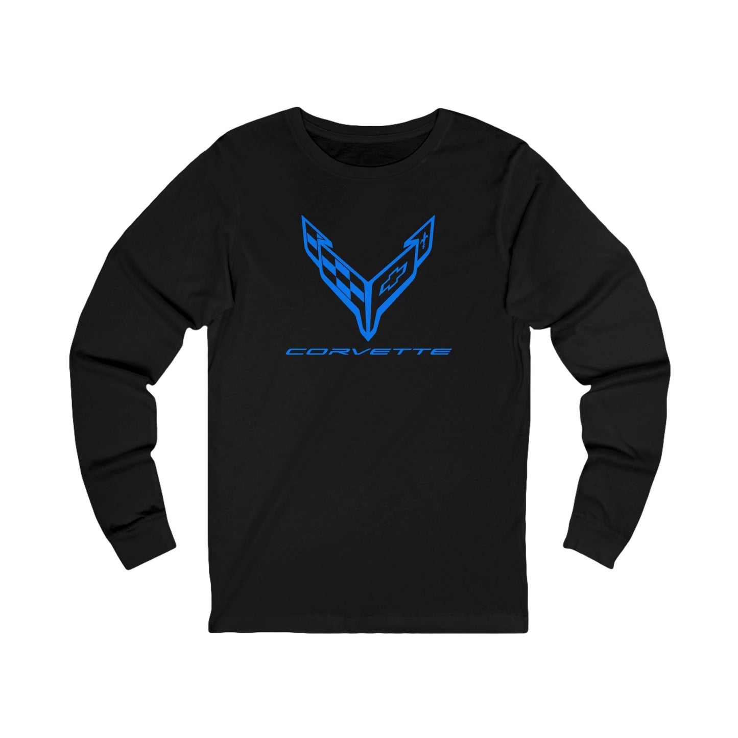 Unisex Corvette Blue C8 Long Sleeve Tee, Graphic T-Shirt, Gift for Him, Gift for Her, Bella+Canvas, Soft Shirt