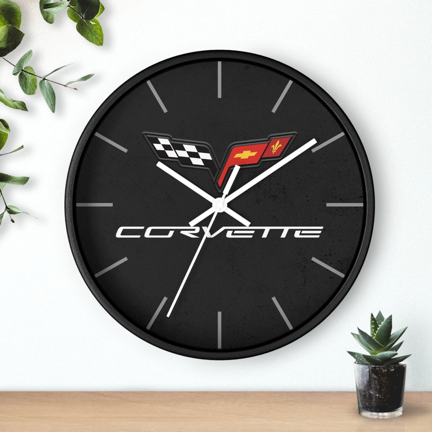 Corvette C6 Wall Clock, Racing Home Decor, Gift for Him, Man Cave Clock, Corvette Merchandise, Mancave Gift, Clocks