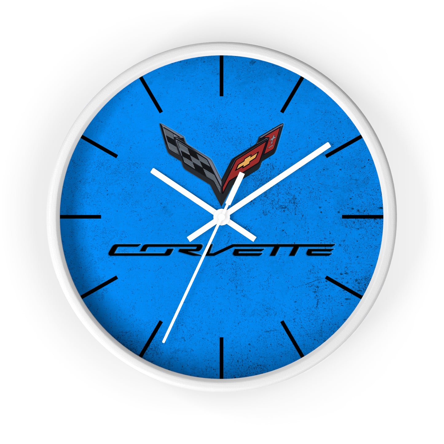 Corvette C7 Wall Clock, Racing Home Decor, Gift for Him, Man Cave Clock, Corvette Merchandise, Mancave Gift, Clocks