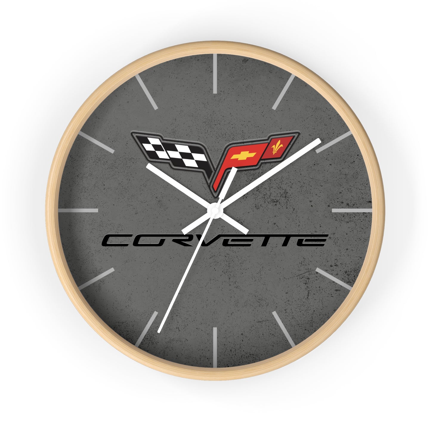 Corvette C6 Wall Clock, Racing Home Decor, Gift for Him, Man Cave Clock, Corvette Merchandise, Mancave Gift, Clocks