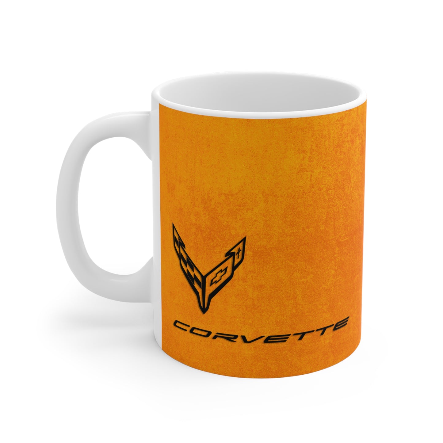 Corvette Coffee Mug - Corvette Ceramic Mug - 11oz. Coffee Mug - Chevy Corvette Mug - Microwave-Safe - Gift for Car Enthusiasts - C8 Logo