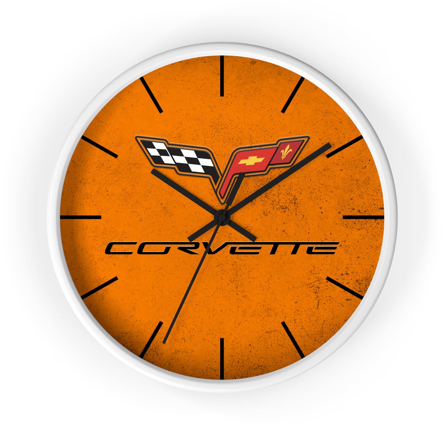 Corvette C6 Wall Clock, Racing Home Decor, Gift for Him, Man Cave Clock, Corvette Merchandise, Mancave Gift, Clocks