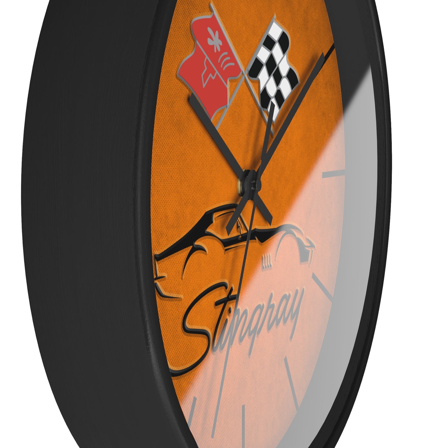 Corvette C3 Stingray Illustrated Wall Clock, Racing Home Decor, Gift for Him, Man Cave Clock, Corvette Merchandise, Mancave Gift, Clocks