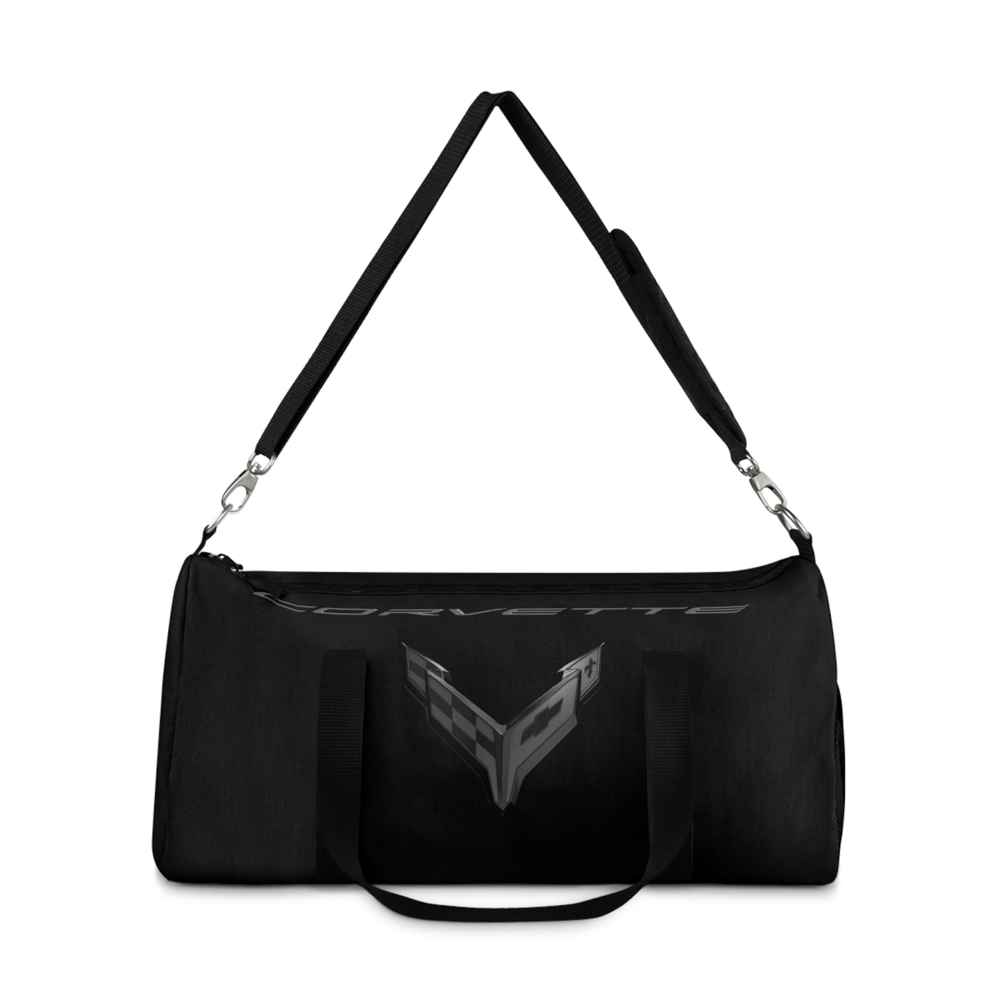 Blackout Corvette Duffel Bag, C8 Logo, Gym Bag, Travel Bag, Gifts for Car Guys, Gifts for Car Girls, Corvette Merch, Overnight Duffel