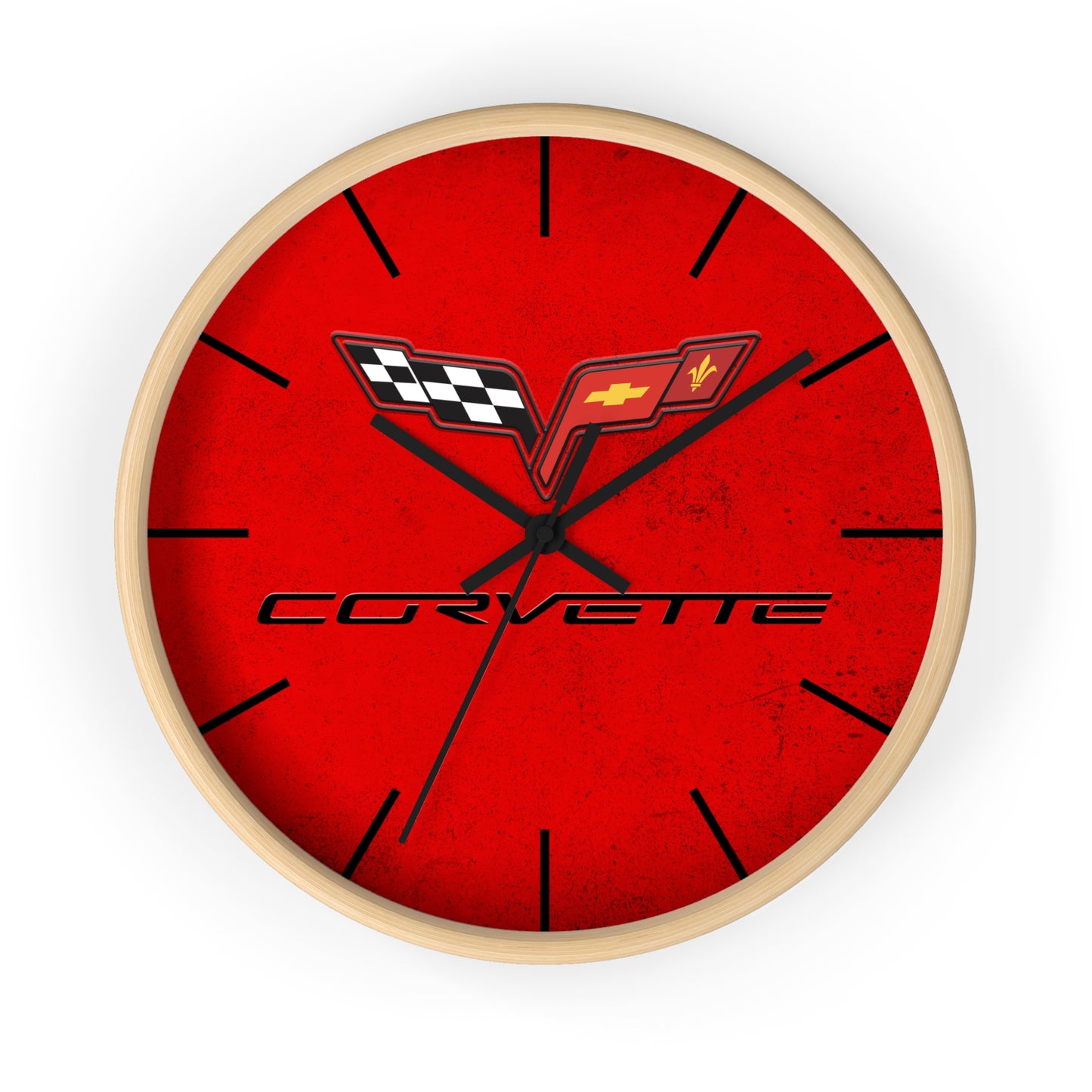 Corvette C6 Wall Clock, Racing Home Decor, Gift for Him, Man Cave Clock, Corvette Merchandise, Mancave Gift, Clocks