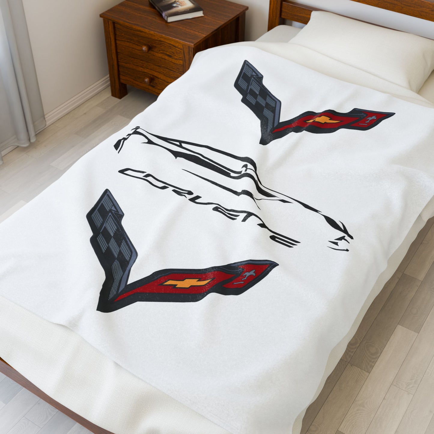 Corvette C7 Blanket, C7 Logo, Soft Blankets, Corvette Logo, Velveteen Blanket, Car Guy Gifts, Car Girl Gifts