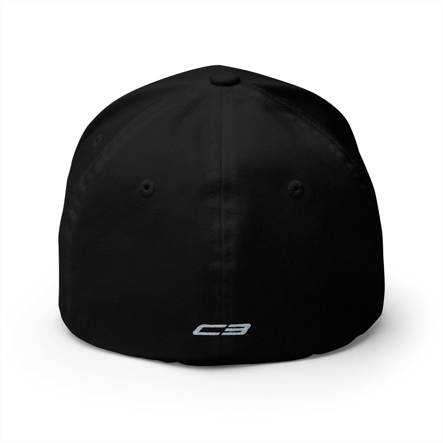 Corvette C3 Stingray Custom Silhouette Baseball Cap, FlexfitÂŽ Hat, Stretchy Band, Black Hat, Corvette Gear, Embroidery