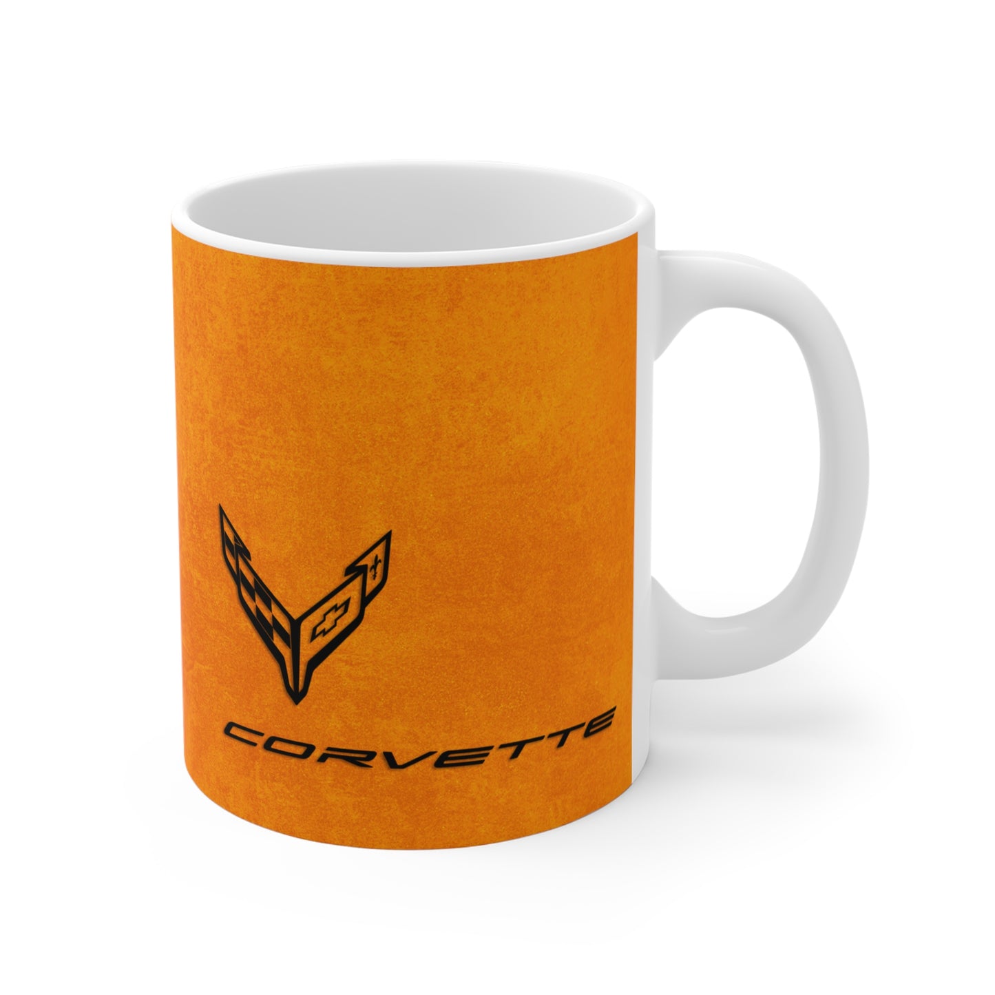 Corvette Coffee Mug - Corvette Ceramic Mug - 11oz. Coffee Mug - Chevy Corvette Mug - Microwave-Safe - Gift for Car Enthusiasts - C8 Logo