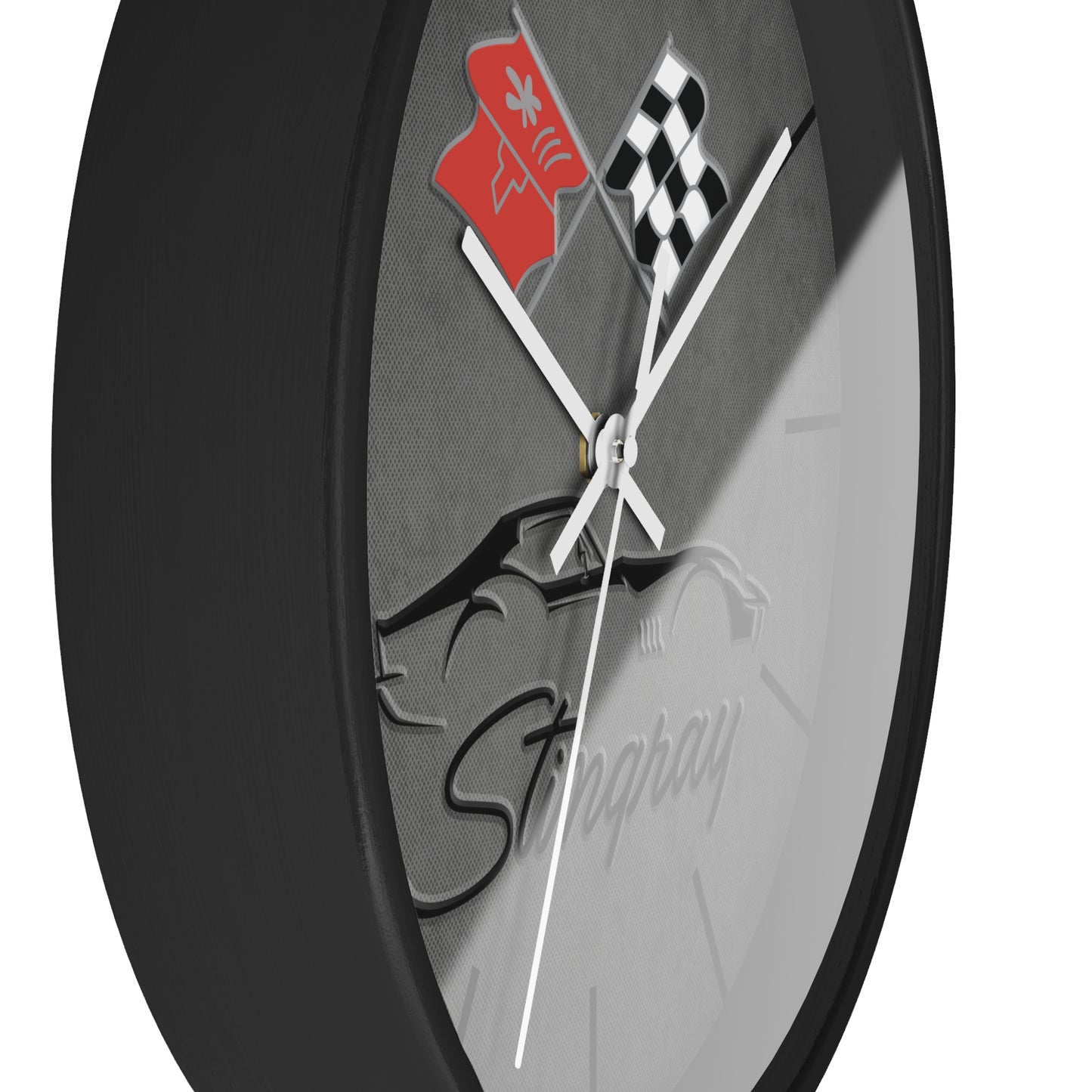 Corvette C3 Stingray Illustrated Wall Clock, Racing Home Decor, Gift for Him, Man Cave Clock, Corvette Merchandise, Mancave Gift, Clocks