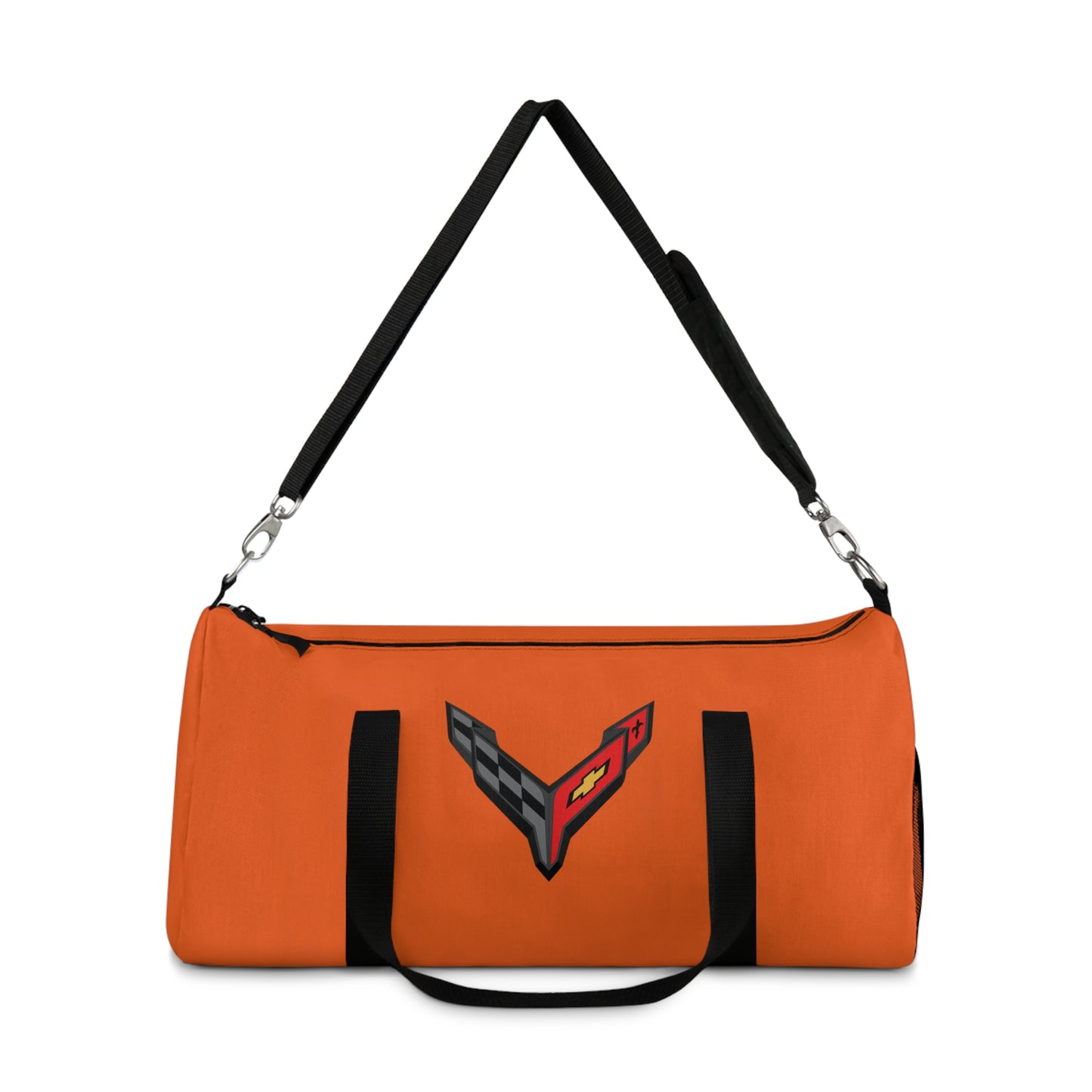 Orange Corvette Duffel Bag, C8 Logo, Gym Bag, Travel Bag, Gifts for Car Guys, Gifts for Car Girls, Corvette Merch, Overnight Duffel