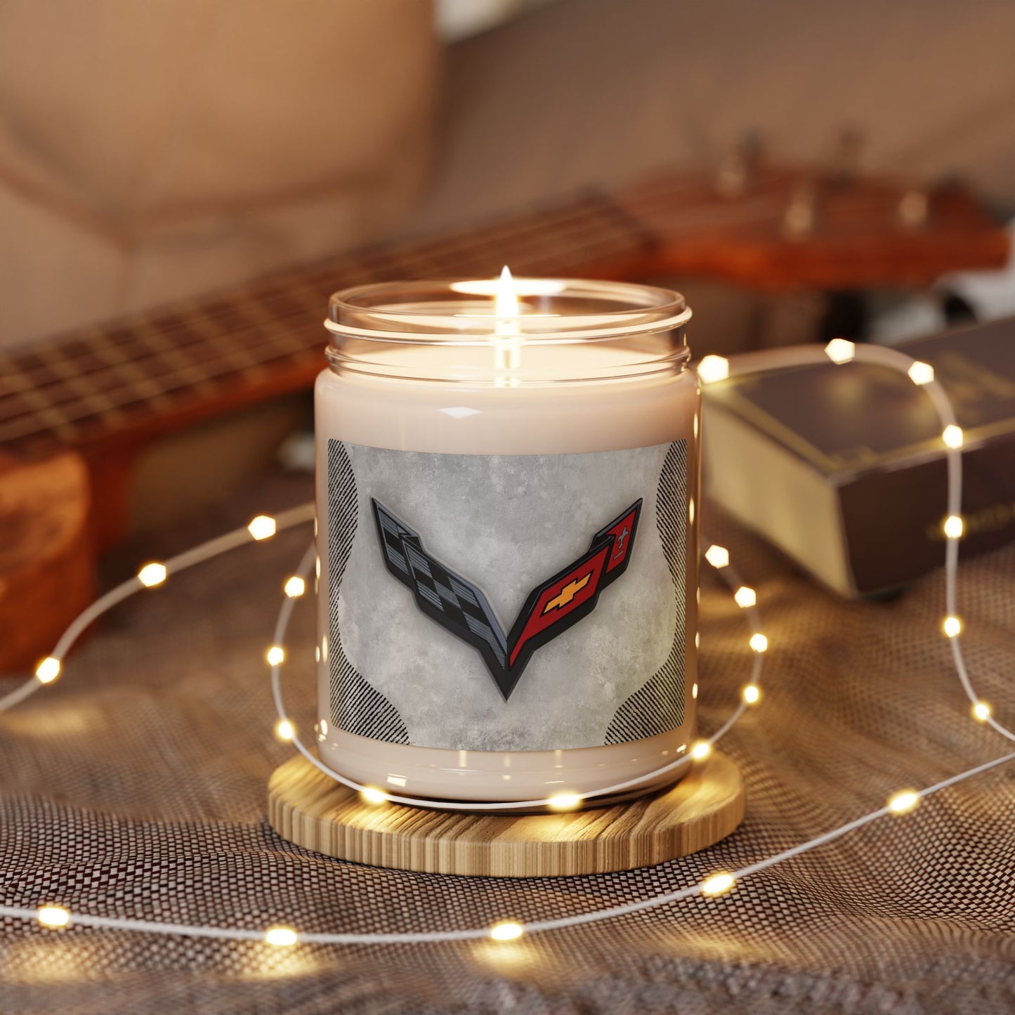 Corvette C7 Logo Scented Soy Candle, 10 Options for Scent, Home Décor, Gifts for Him, Man Cave Candles, Gifts for Car Girls, Corvette Swag