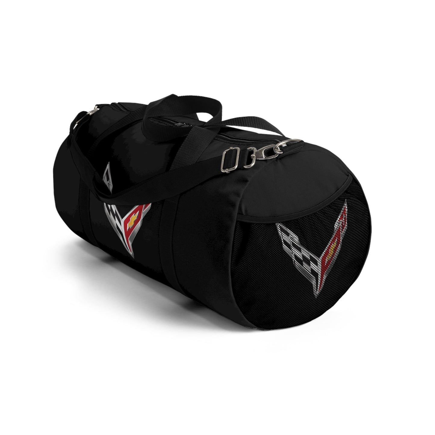 Black Corvette Duffel Bag, C8 Logo, Gym Bag, Travel Bag, Gifts for Car Guys, Gifts for Car Girls, Corvette Merch, Overnight Duffel