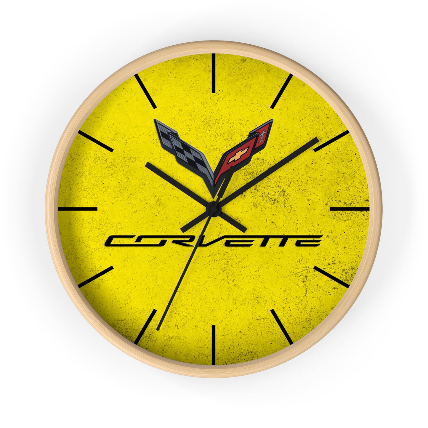 Corvette C7 Wall Clock, Racing Home Decor, Gift for Him, Man Cave Clock, Corvette Merchandise, Mancave Gift, Clocks