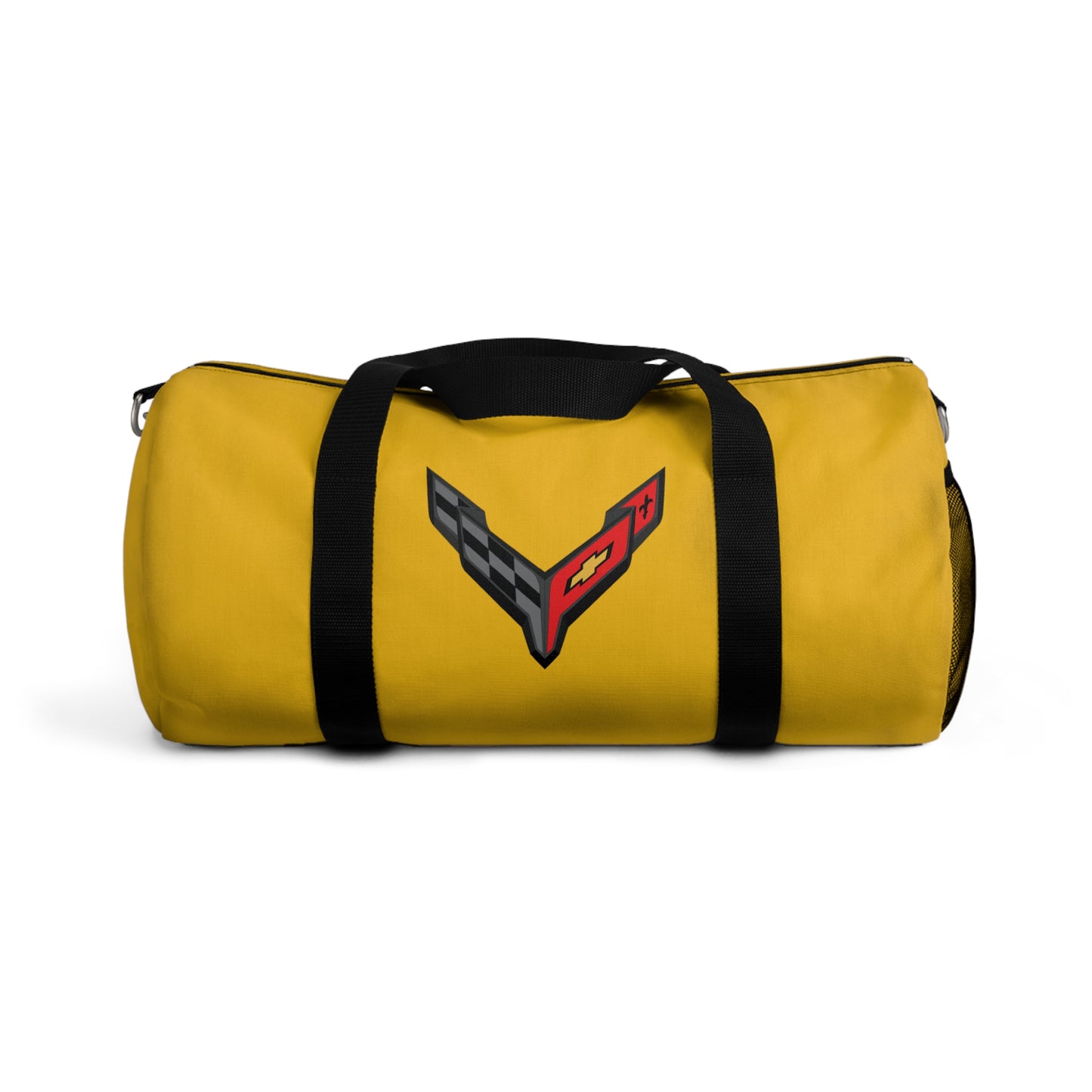 Gold Corvette Duffel Bag, C8 Logo, Gym Bag, Travel Bag, Gifts for Car Guys, Gifts for Car Girls, Corvette Merch, Overnight Duffel