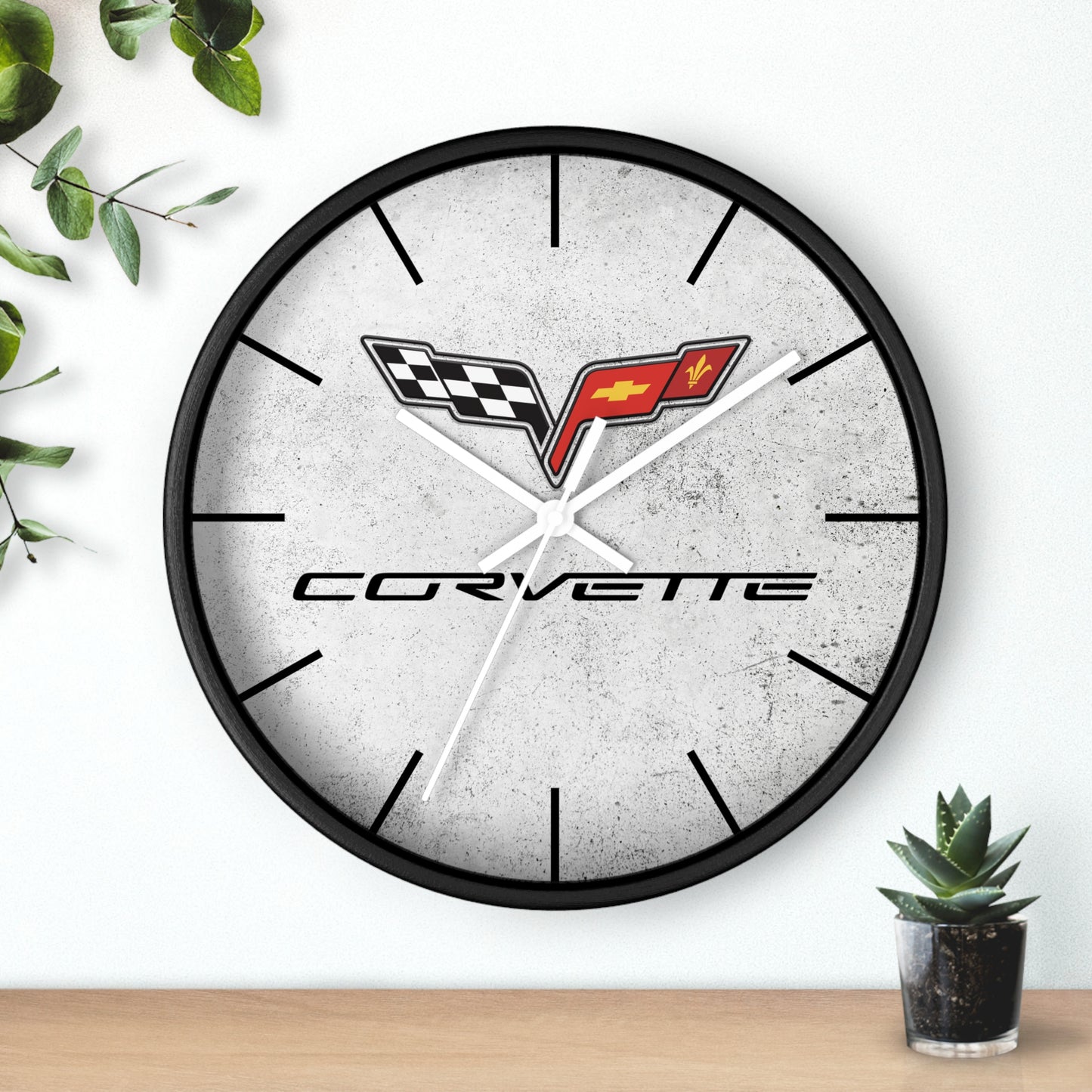 Corvette C6 Wall Clock, Racing Home Decor, Gift for Him, Man Cave Clock, Corvette Merchandise, Mancave Gift, Clocks