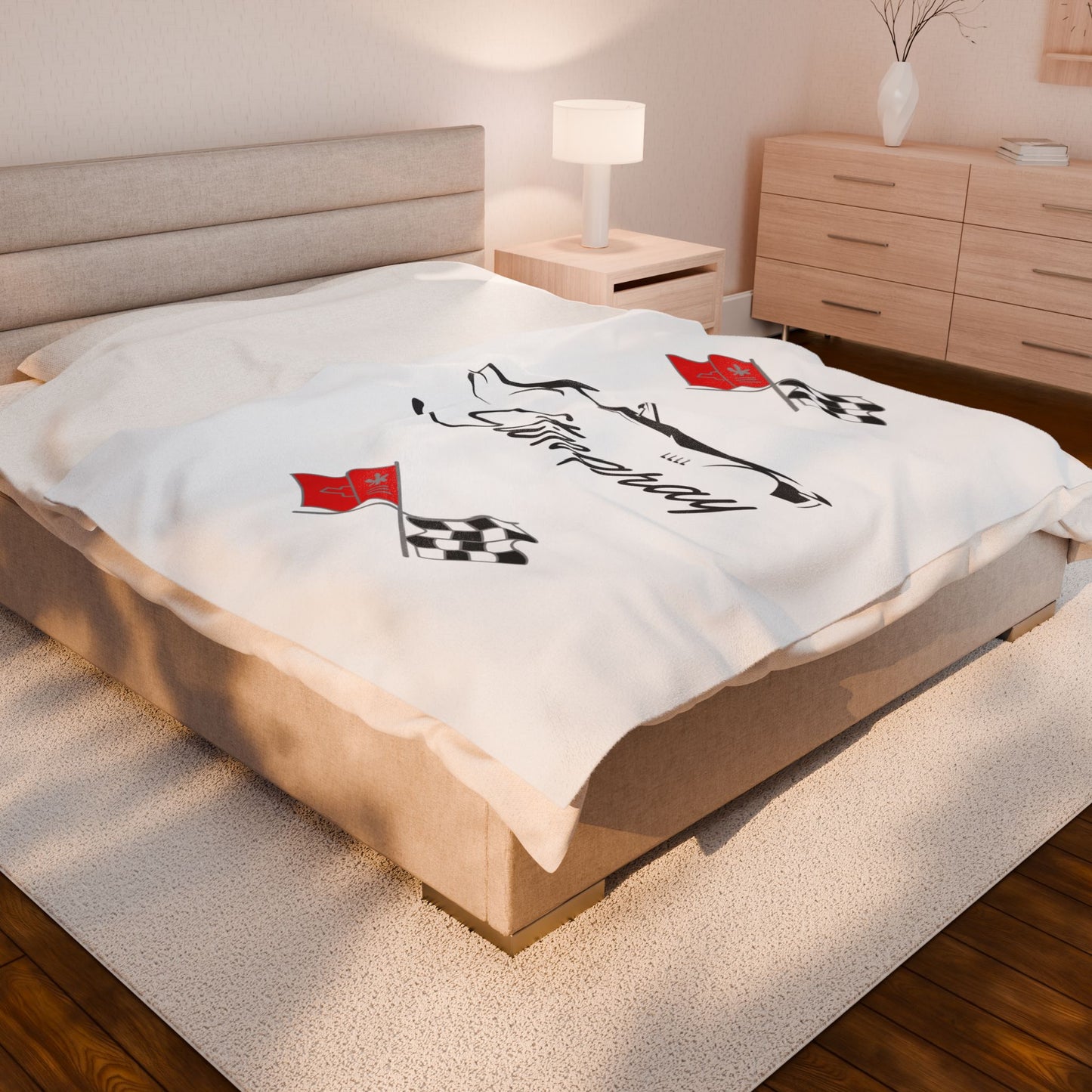 Corvette C3 Stingray Custom Illustrated Blanket, Soft Blankets, Corvette Logo, Velveteen Blanket, Car Guy Gifts, Car Girl Gifts