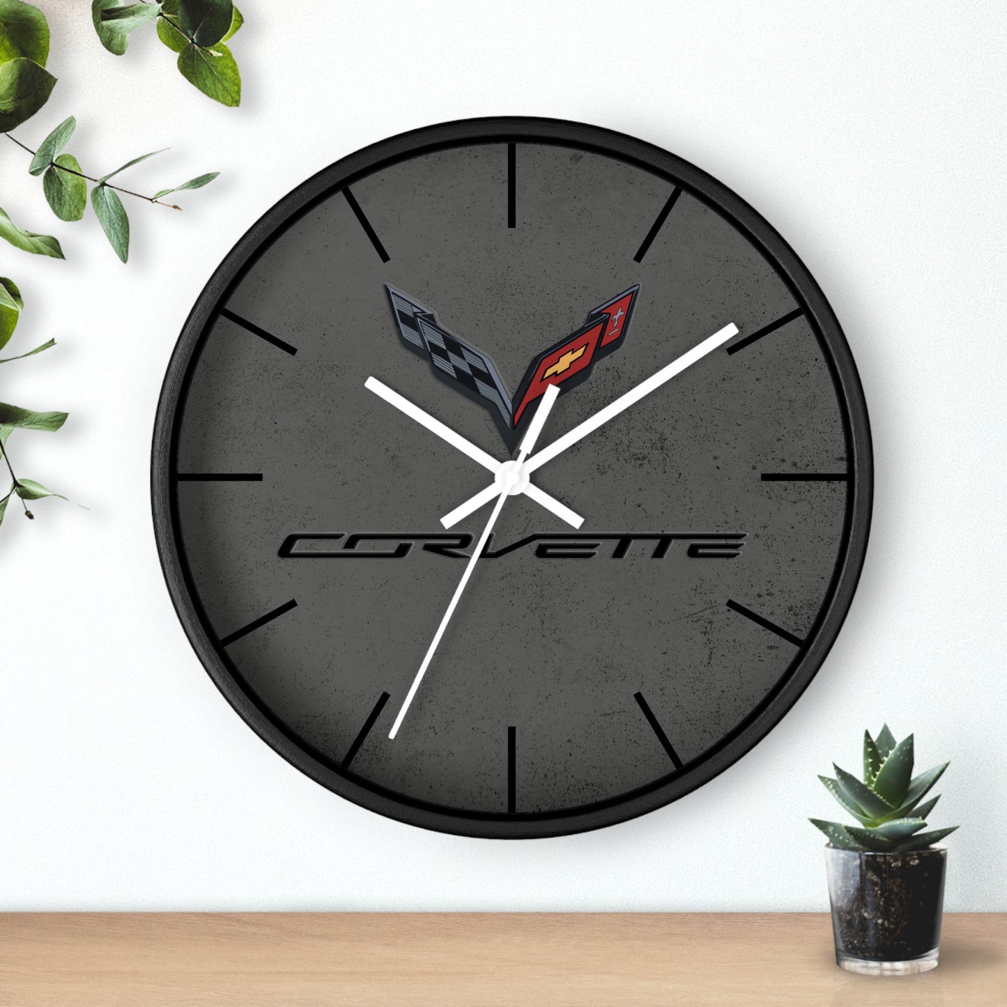 Corvette C7 Wall Clock, Racing Home Decor, Gift for Him, Man Cave Clock , Corvette Merchandise, Mancave Gift, Clocks