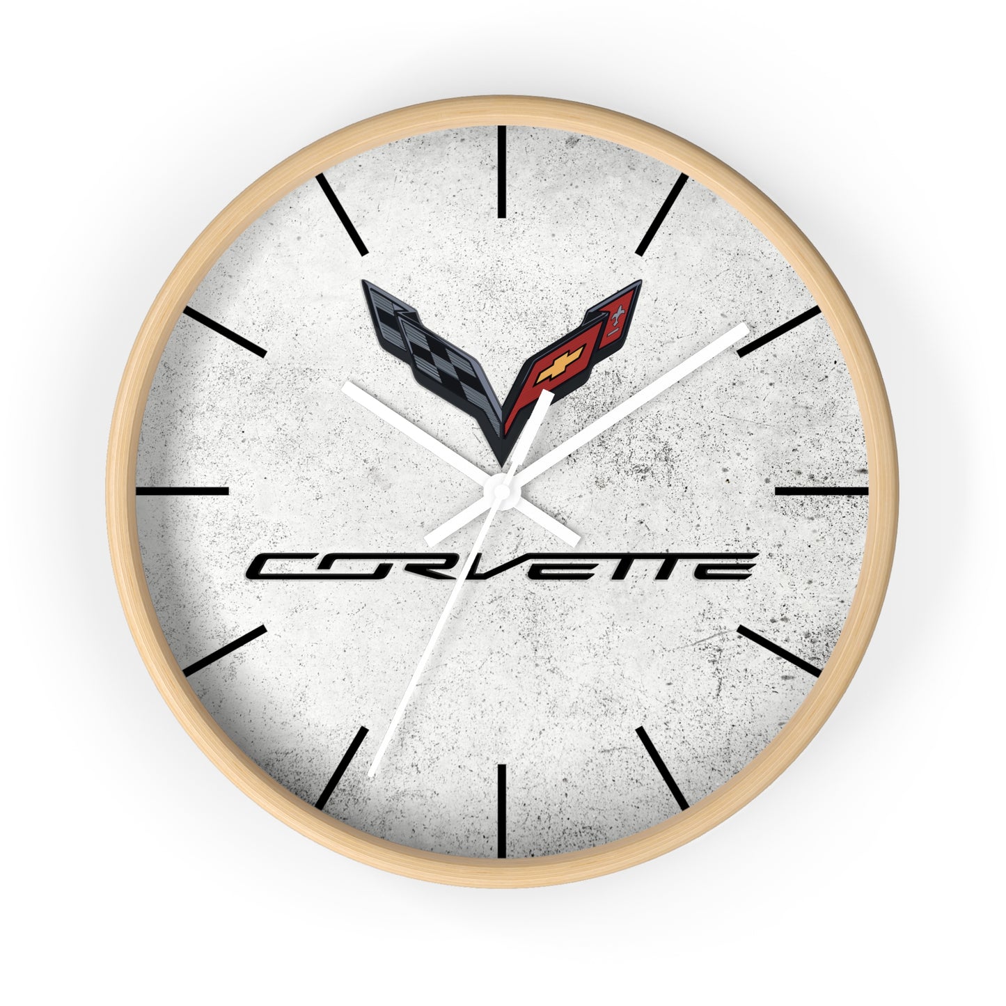 Corvette C7 Wall Clock, Racing Home Decor, Gift for Him, Man Cave Clock, Corvette Merchandise, Mancave Gift, Clocks