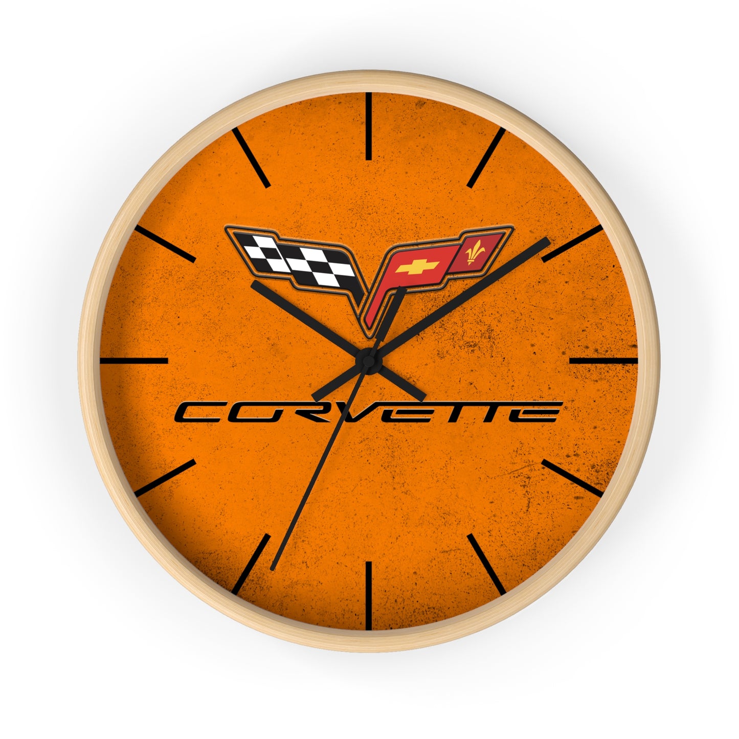 Corvette C6 Wall Clock, Racing Home Decor, Gift for Him, Man Cave Clock, Corvette Merchandise, Mancave Gift, Clocks