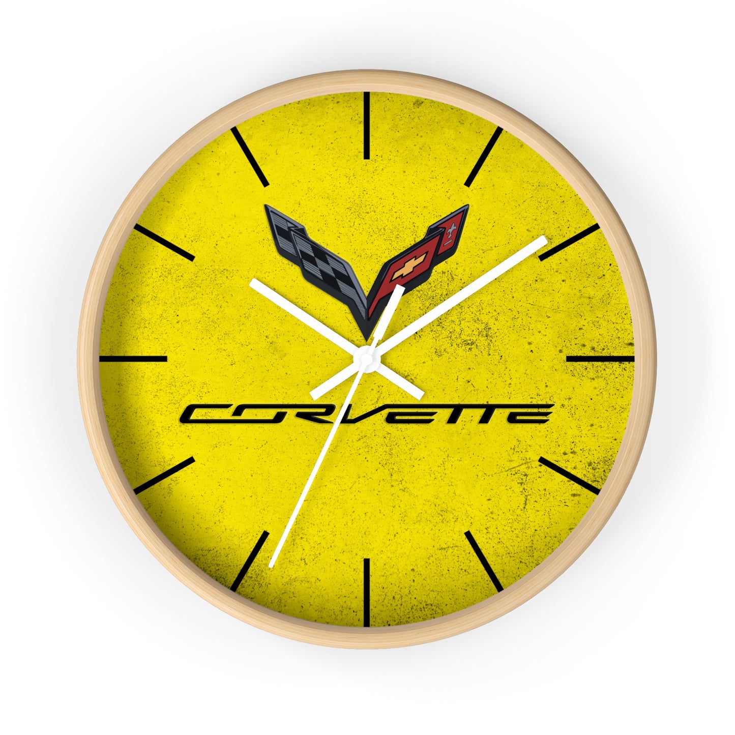 Corvette C7 Wall Clock, Racing Home Decor, Gift for Him, Man Cave Clock, Corvette Merchandise, Mancave Gift, Clocks