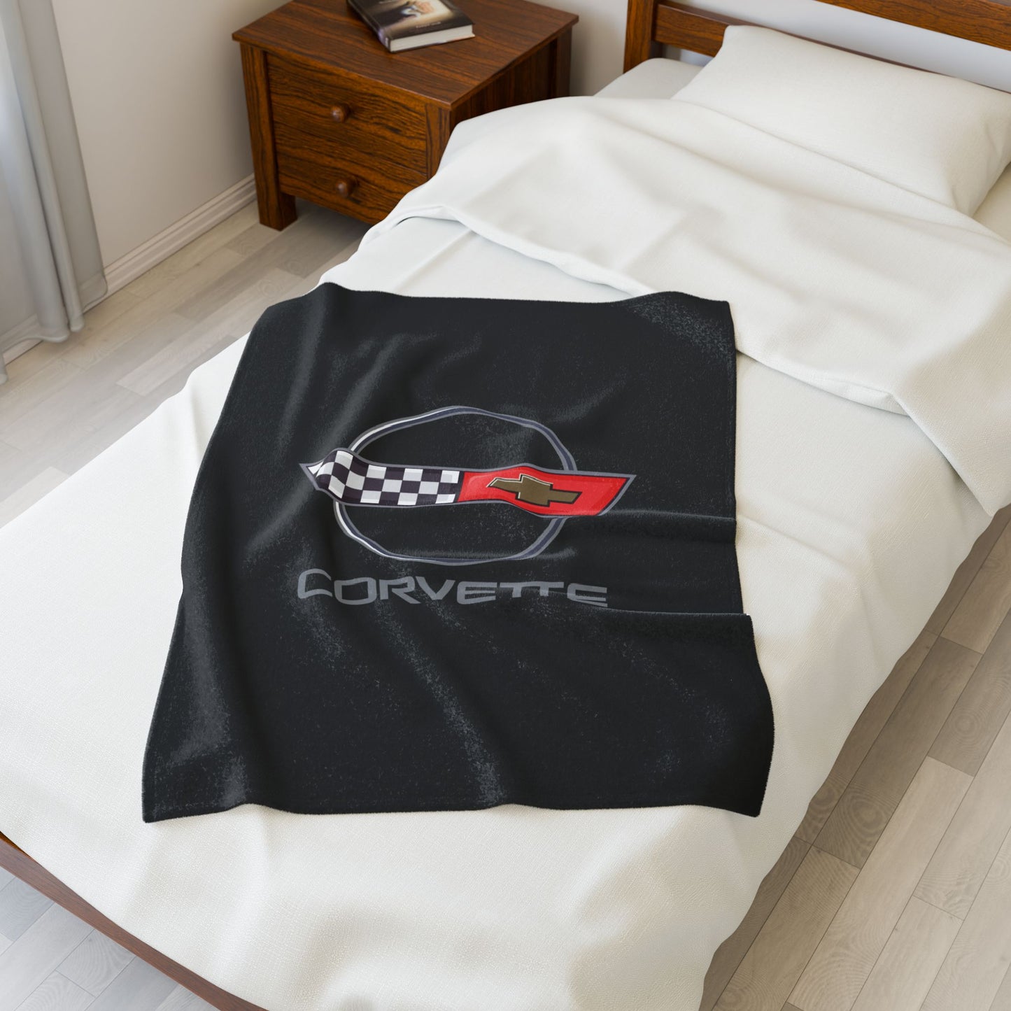 Corvette C4 Blanket, C4 Logo, Soft Blankets, Corvette Logo, Velveteen Blanket, Car Guy Gifts, Car Girl Gifts