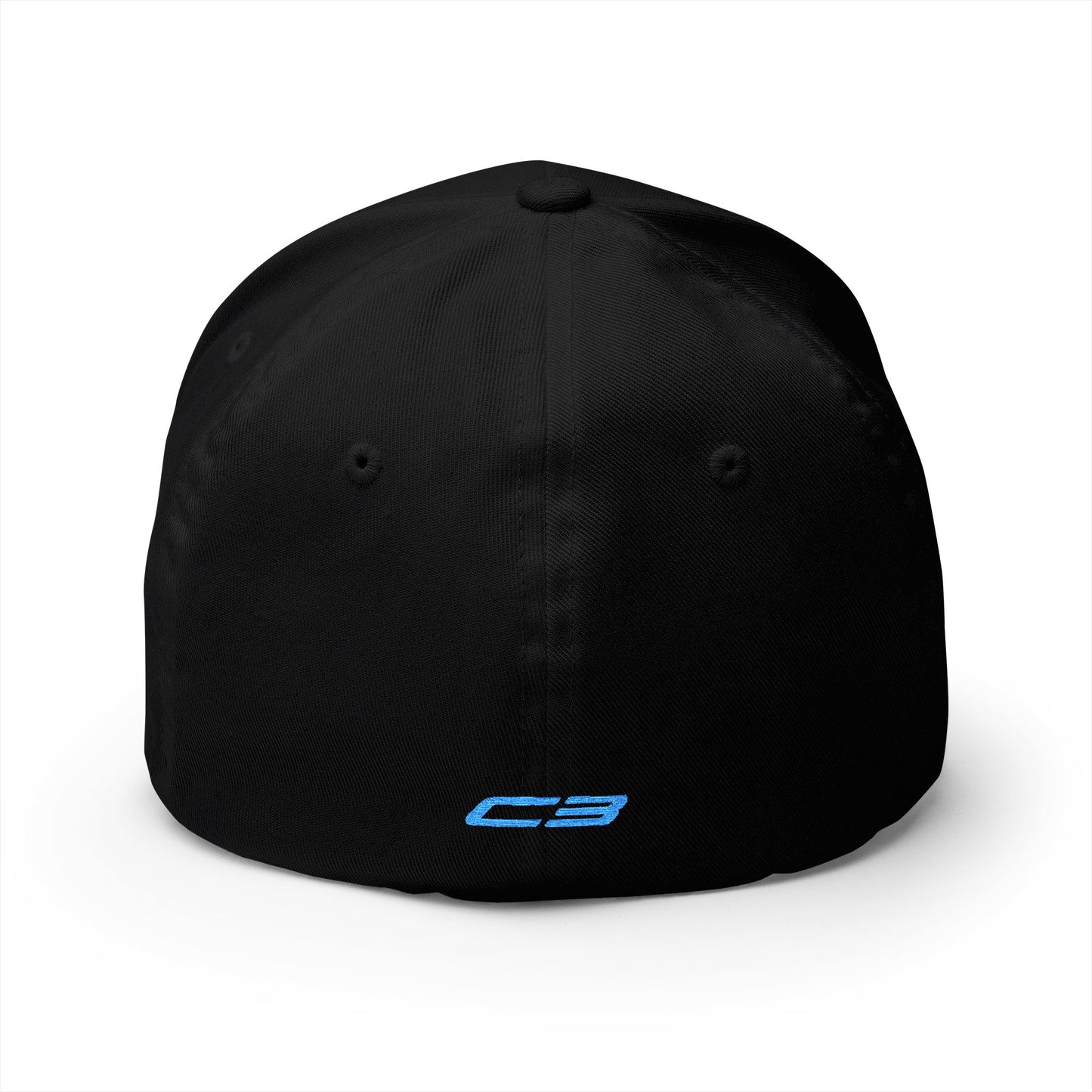 Corvette C3 Stingray Custom Silhouette Baseball Cap, FlexfitÂŽ Hat, Stretchy Band, Black Hat, Corvette Gear, Embroidery