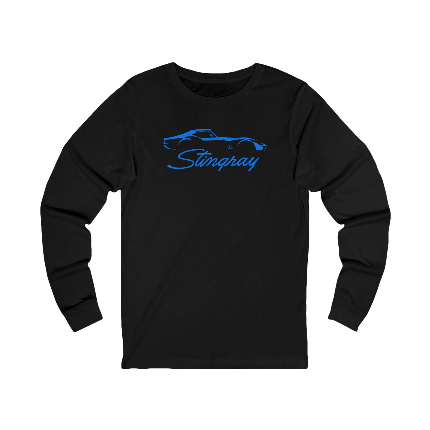 Unisex Corvette Blue C3 Stingray Long Sleeve Tee, Custom Silhouette, Graphic T-Shirt, Gift for Him, Gift for Her, Bella+Canvas, Soft Shirt