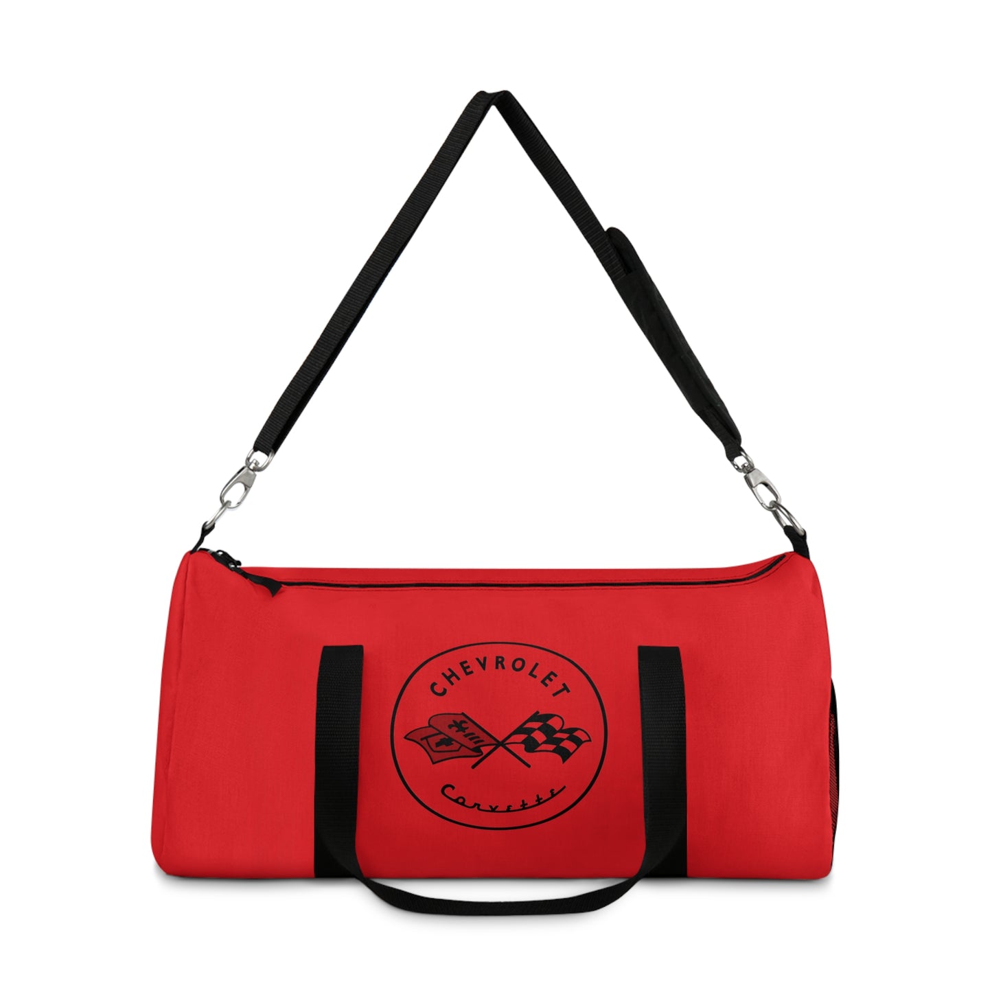 Corvette C1 Red Duffel Bag, C1 Logo, Gym Bag, Travel Bag, Gifts for Car Guys, Gifts for Car Girls, Corvette Merch, Overnight Duffel