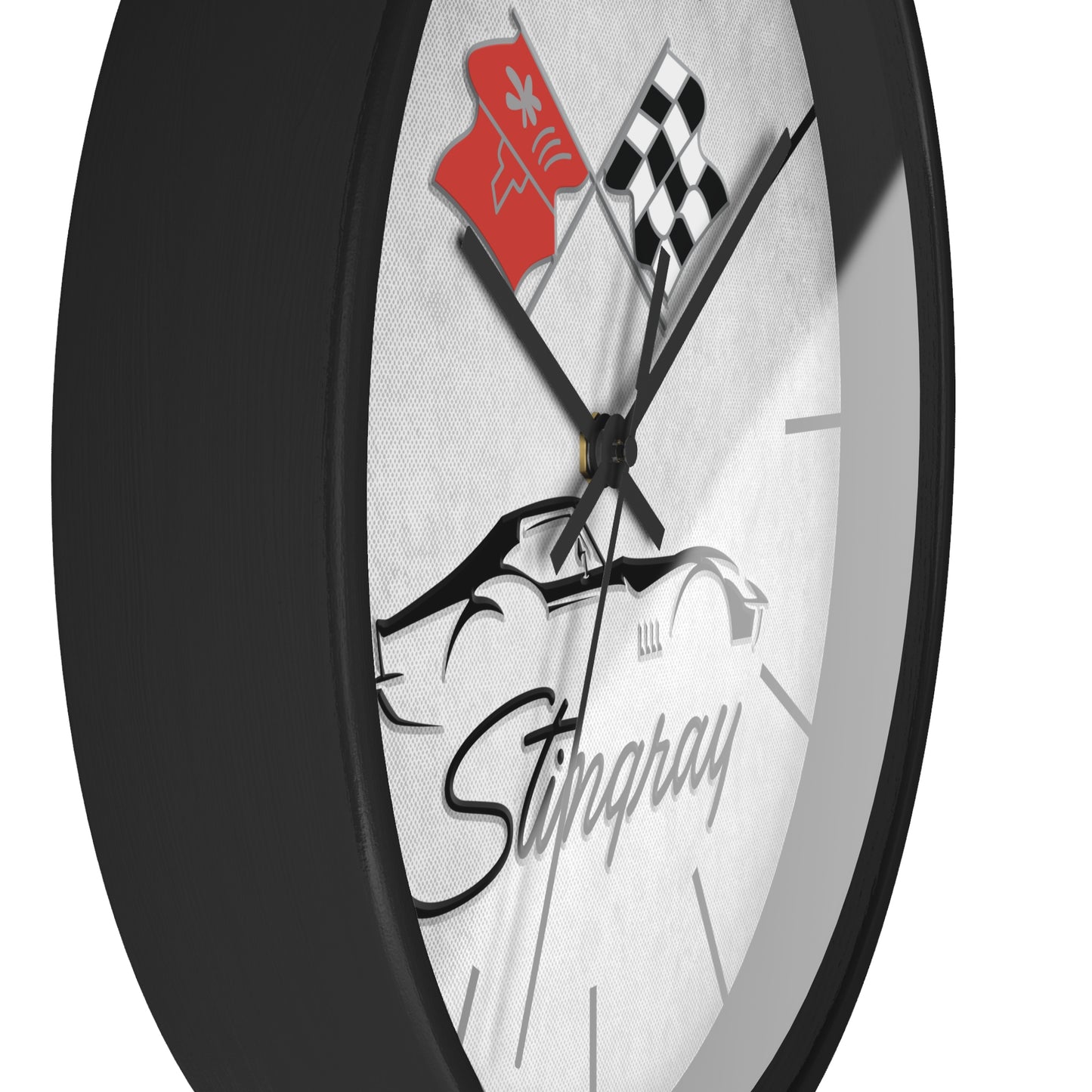 Corvette C3 Stingray Illustrated Wall Clock, Racing Home Decor, Gift for Him, Man Cave Clock, Corvette Merchandise, Mancave Gift, Clocks