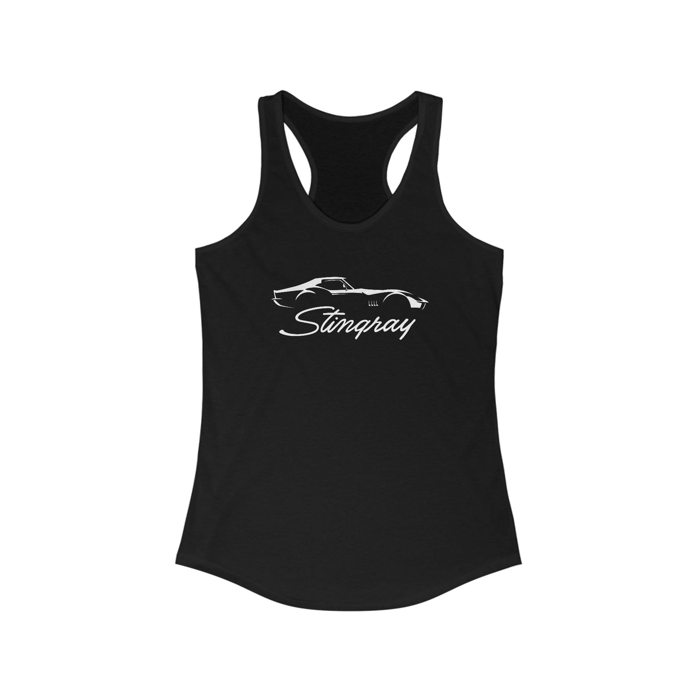 C3 Stingray Women's Racerback Tank Top, Gifts for Car Girls, Summer Top, Fitness Tank, Raceday Gear, Black Corvette Shirt
