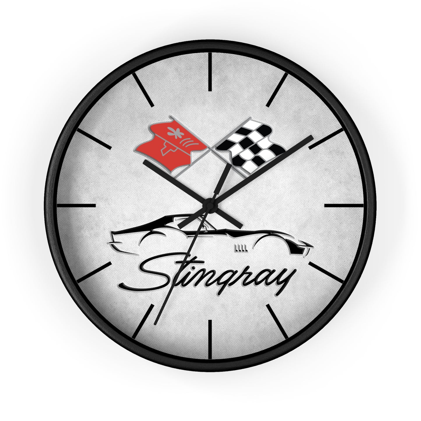 Corvette C3 Stingray Illustrated Wall Clock, Racing Home Decor, Gift for Him, Man Cave Clock, Corvette Merchandise, Mancave Gift, Clocks