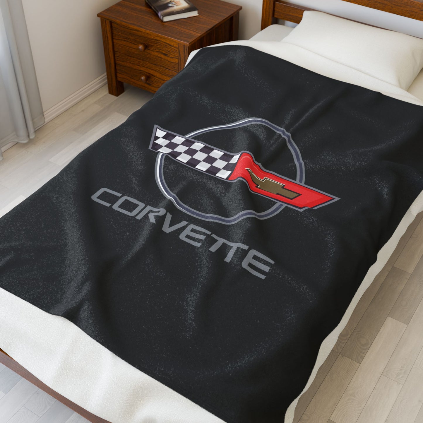 Corvette C4 Blanket, C4 Logo, Soft Blankets, Corvette Logo, Velveteen Blanket, Car Guy Gifts, Car Girl Gifts