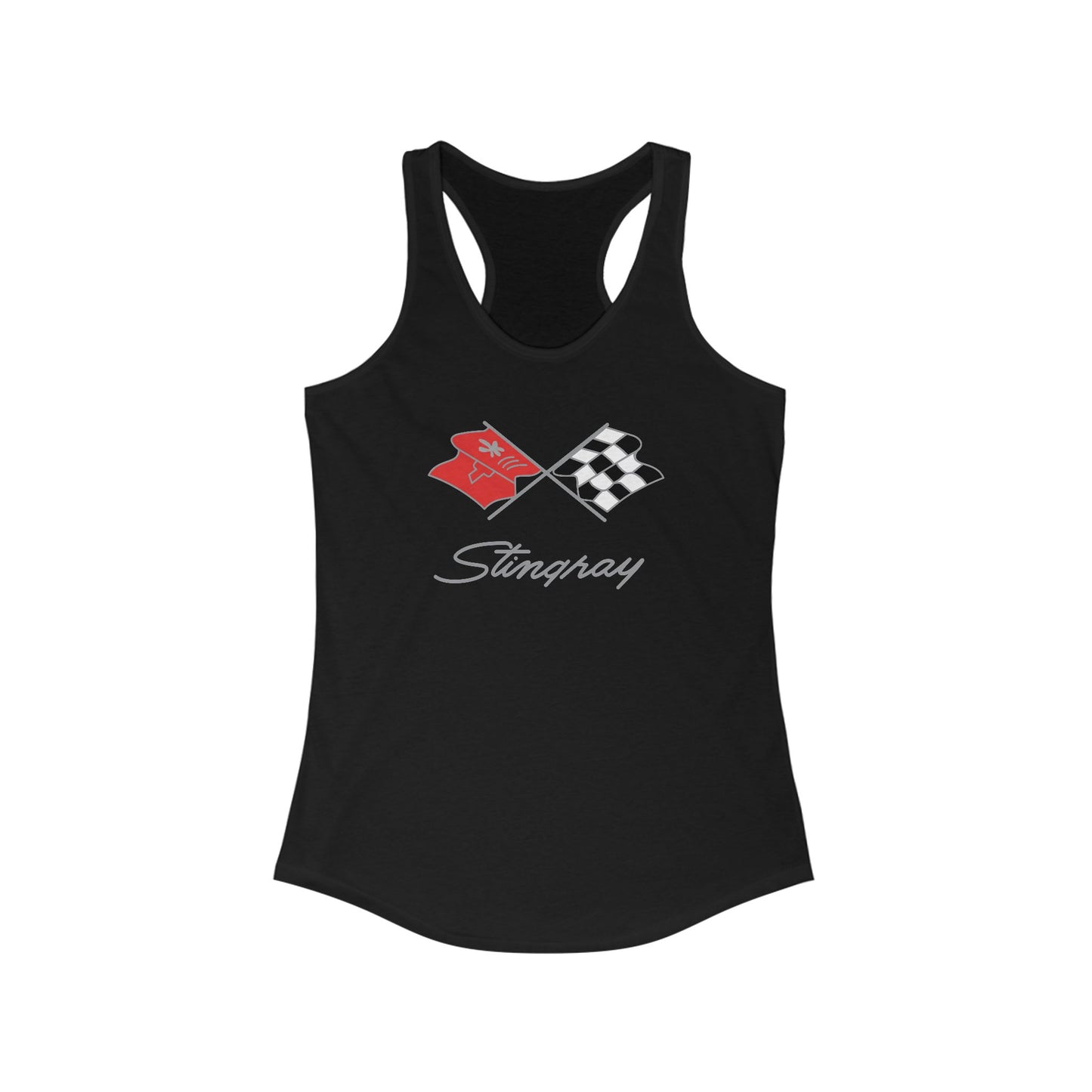 Corvette C3 Women's Racerback Tank Top, Gifts for Car Girls, Summer Top, Fitness Tank, Raceday Gear, Black Corvette Shirt