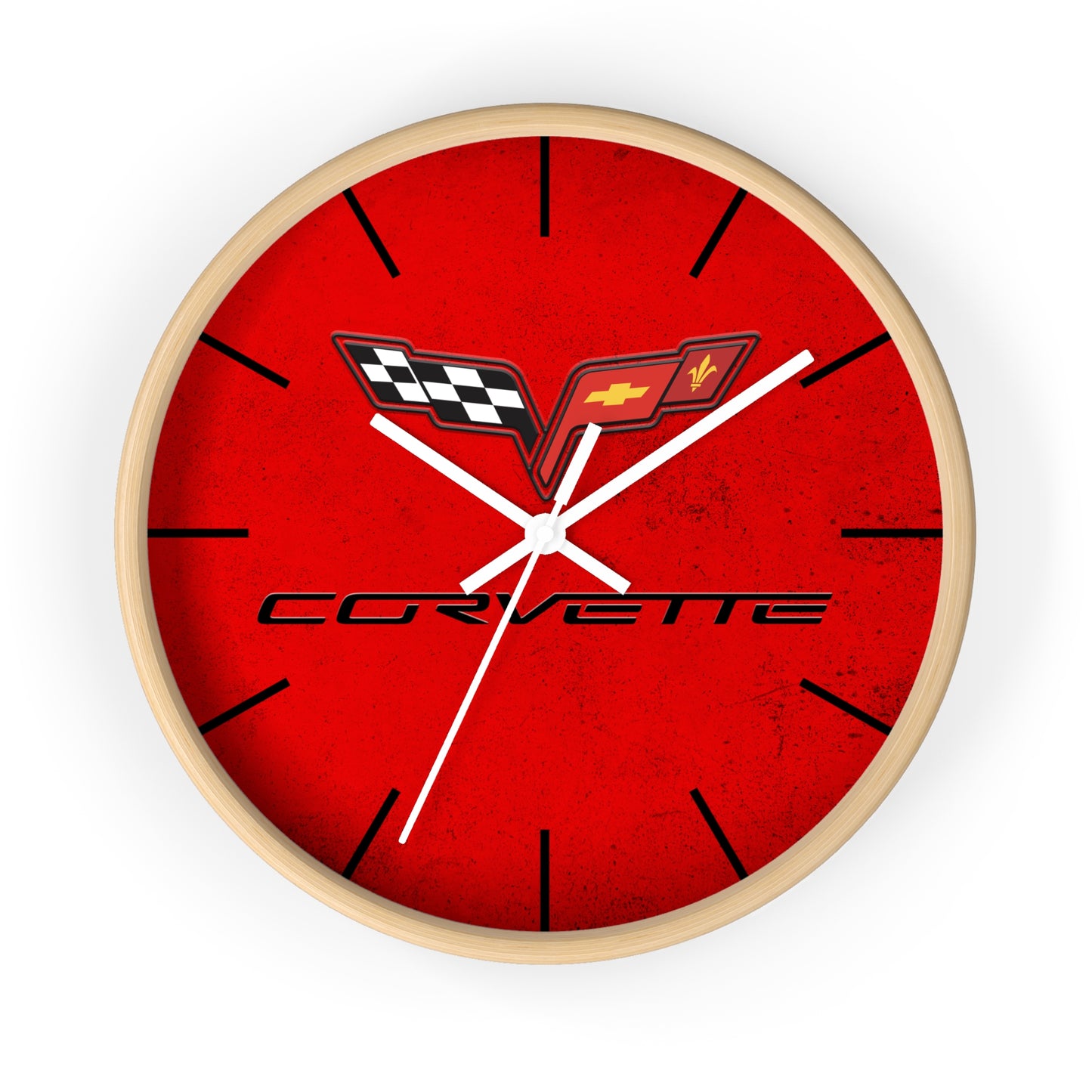 Corvette C6 Wall Clock, Racing Home Decor, Gift for Him, Man Cave Clock, Corvette Merchandise, Mancave Gift, Clocks