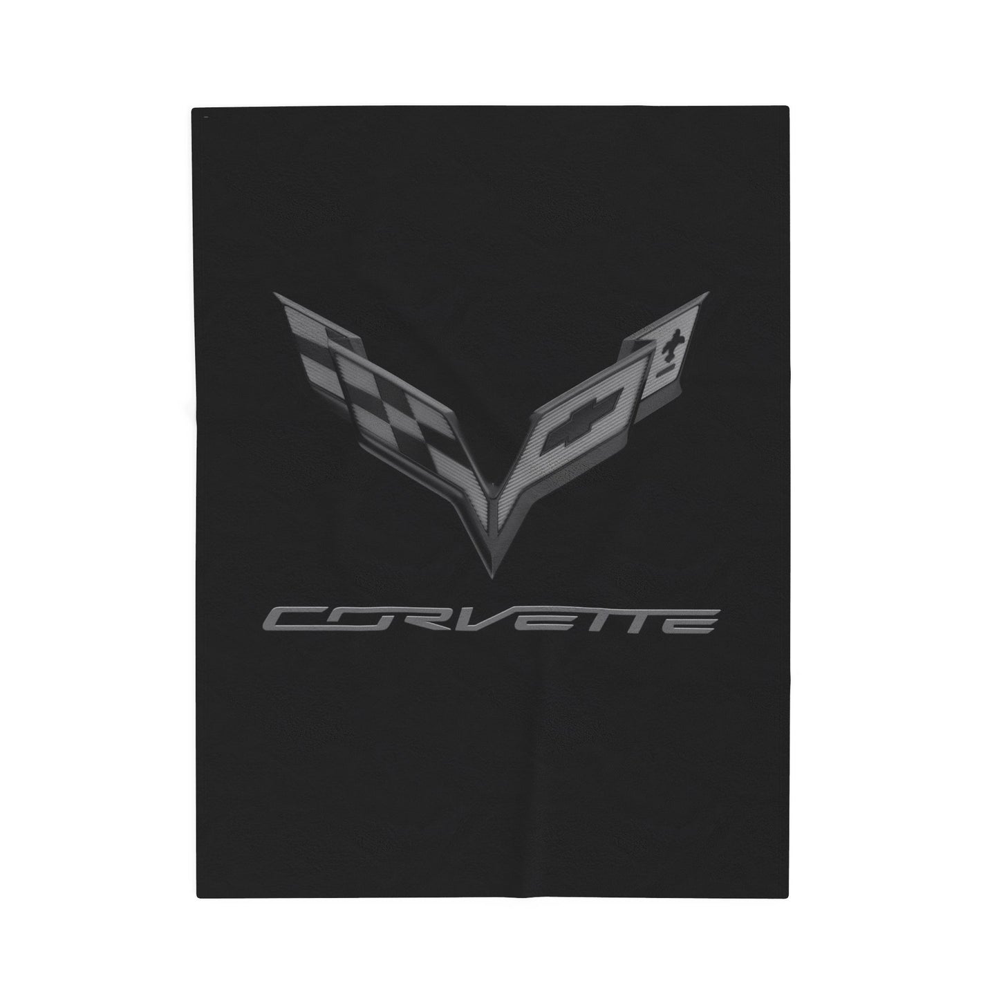 Corvette Blackout Blanket, C7 Corvette Gifts, Soft Blankets, Corvette Logo, Velveteen Blanket, Car Guy Gifts, Car Girl Gifts