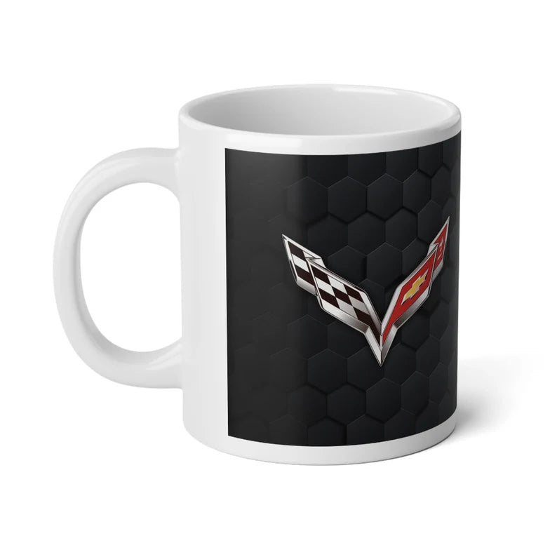 Jumbo 20oz. Corvette Mug - Corvette Ceramic Mug - Coffee Mug - Chevy Corvette Mug - Microwave-Safe - Gift for Car Enthusiasts