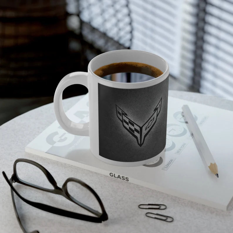 Jumbo 20oz. Corvette Mug - Corvette Ceramic Mug - Coffee Mug - Chevy Corvette Mug - Microwave-Safe - Gift for Car Enthusiasts