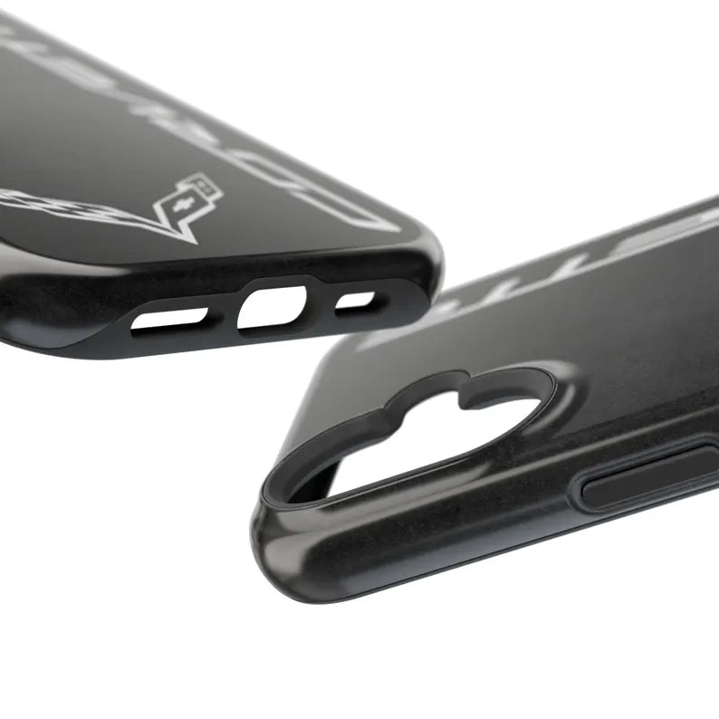 Corvette C7 iPhone Case - Corvette Samsung Phone Case - Cell Phone Case - Impact Resistant - Rubber Liner - Matte or Glossy - C7 Logo