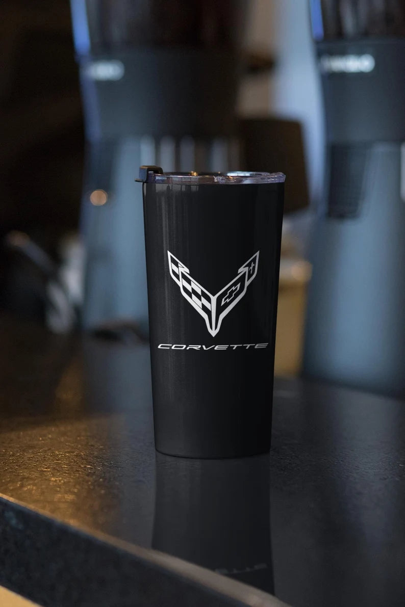 Corvette Tumbler, Stainless Steel Tumbler, Insulated, Corvette Accessories, Dishwasher Safe, Gifts for Car Guys, Gifts for Car Girls
