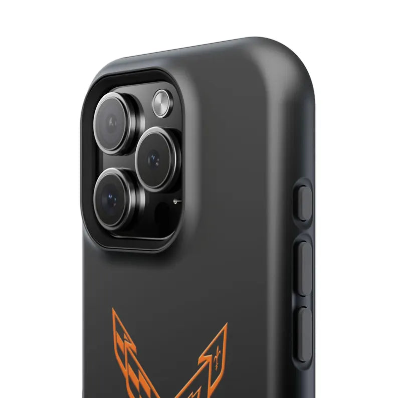 Corvette iPhone Case - Corvette Accessories - Cell Phone Case - Impact Resistant - Rubber Liner - Matte or Glossy - Corvette Logo - C8