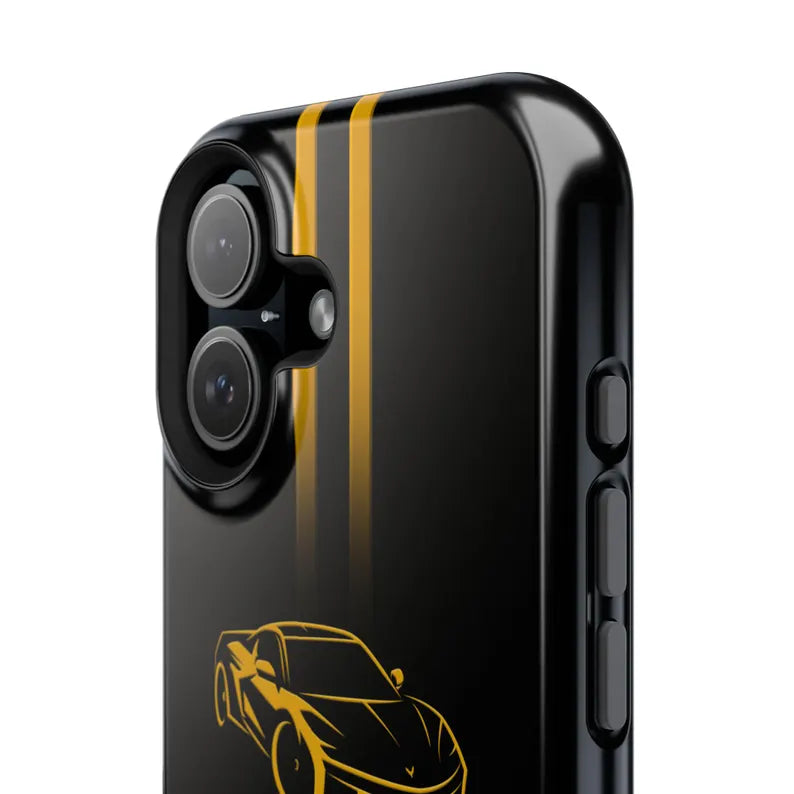 Corvette iPhone Case - Corvette Accessories - Cell Phone Case - Impact Resistant - Rubber Liner - Matte or Glossy - Corvette Logo - C8