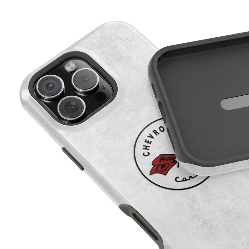 Corvette C1 Magnetic Tough Case, iPhone Case, Impact Resistant, MagSafe, Rubber Liner, Matte or Glossy, C1 Emblem, C1 Logo, Cell Phone Case