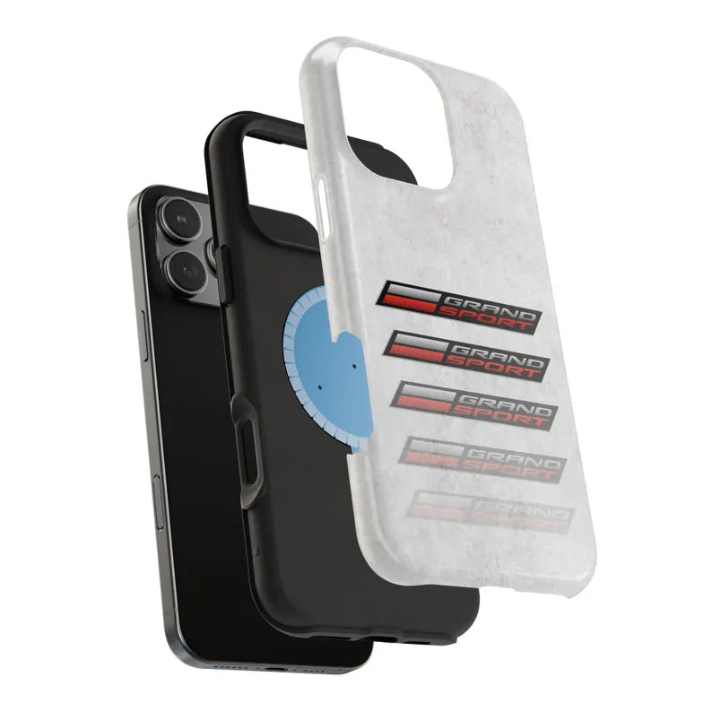 Corvette Grand Sport Magnetic Tough Case, iPhone Case, Impact Resistant, MagSafe, Rubber Liner, Matte or Glossy, Cell Phone Case