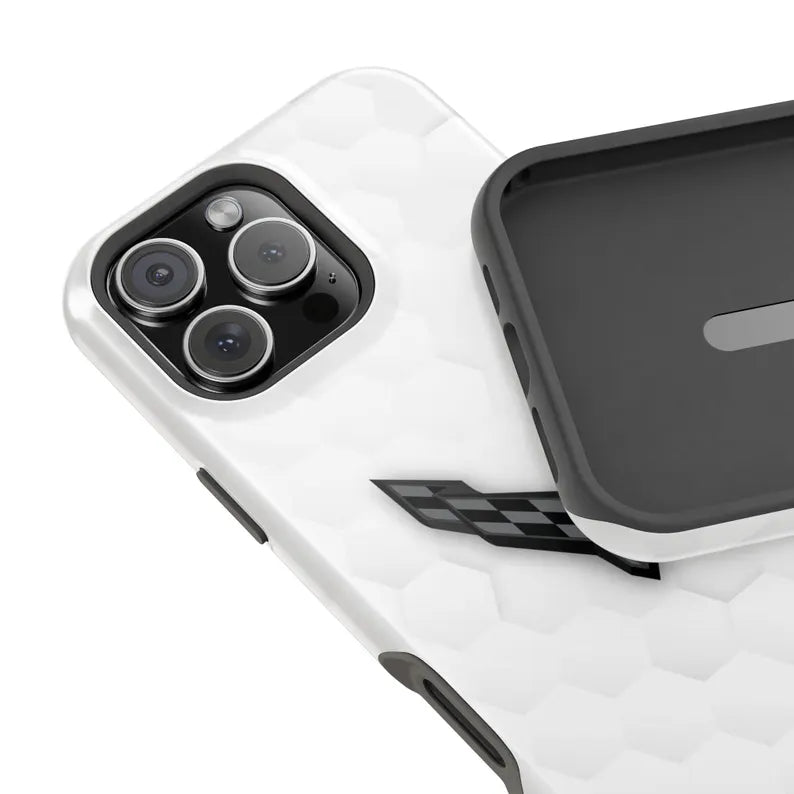 Corvette C8 Magnetic Tough Case, iPhone Case, Impact Resistant, MagSafe, Rubber Liner, Matte or Glossy, Cell Phone Case